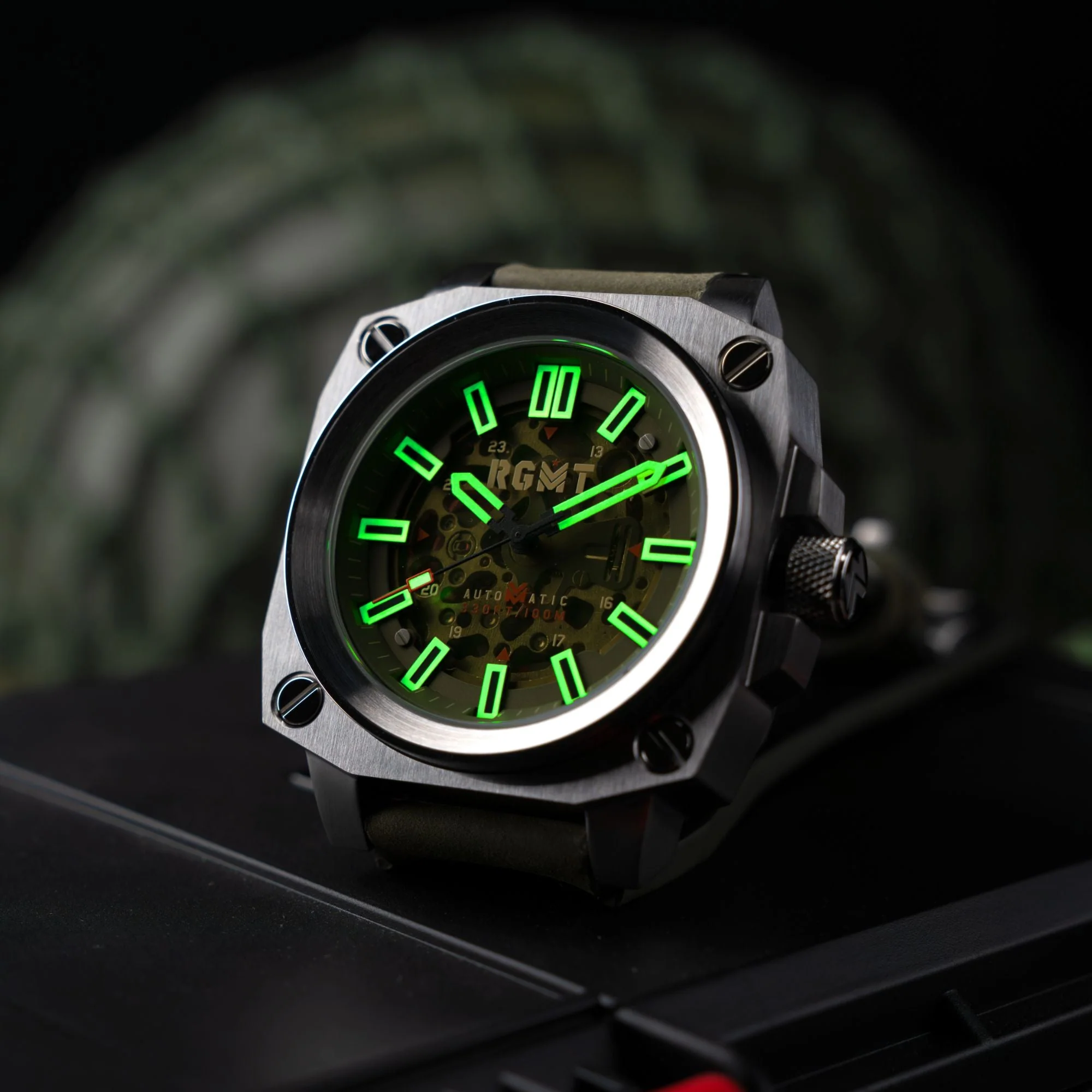 Altimeter Skeleton Automatic Green / Leather | Green Dial - Image 3
