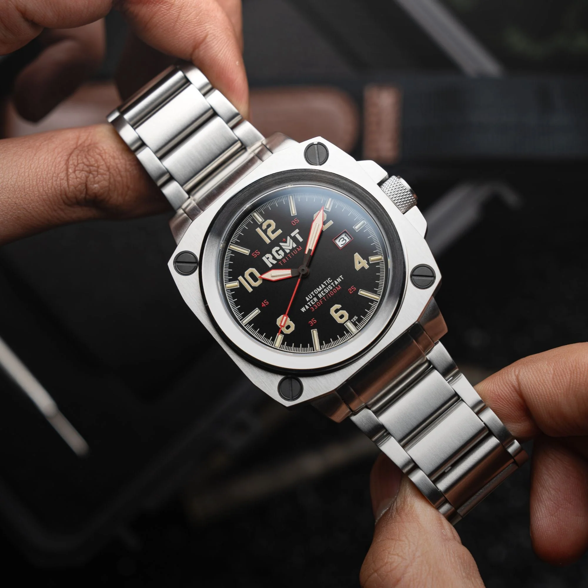 Altimeter Tritium Automatic Black /Stainless Steel Black Dial - Image 4