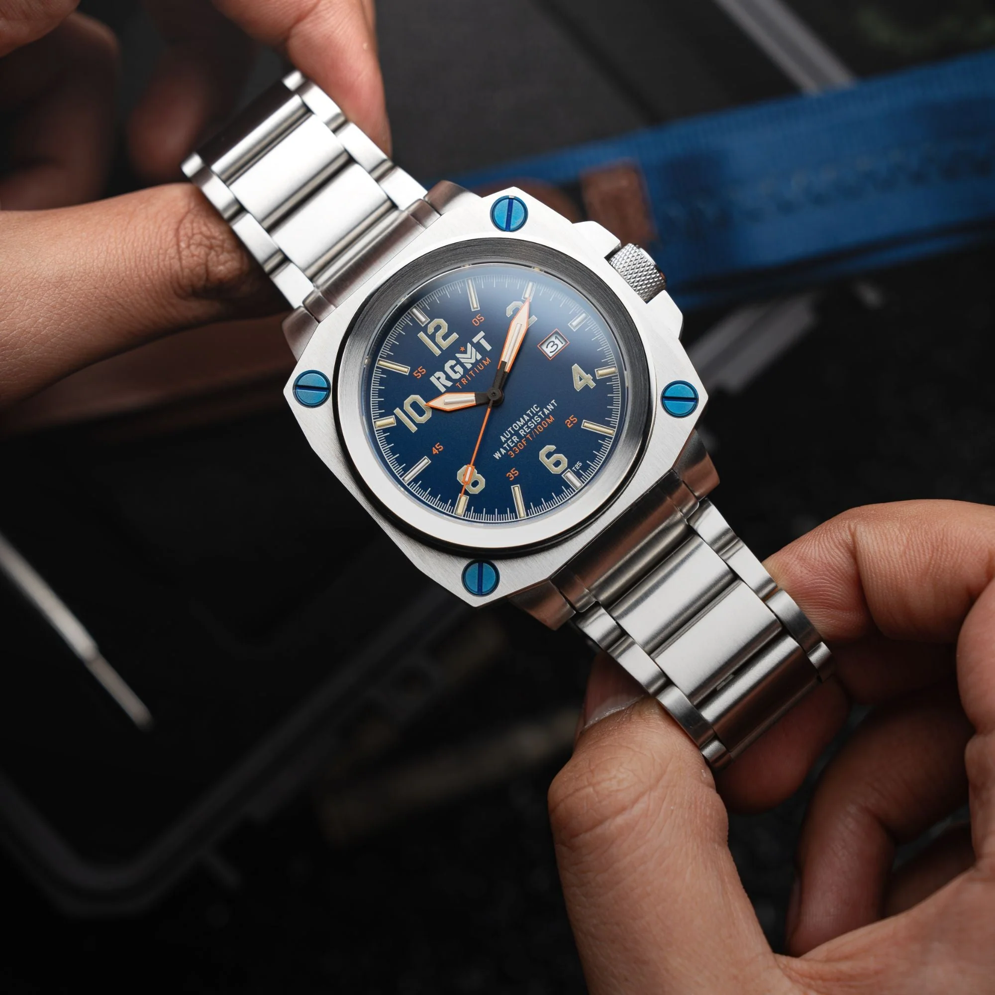 Altimeter Tritium Automatic Blue /Stainless Steel | Blue Dial - Image 4
