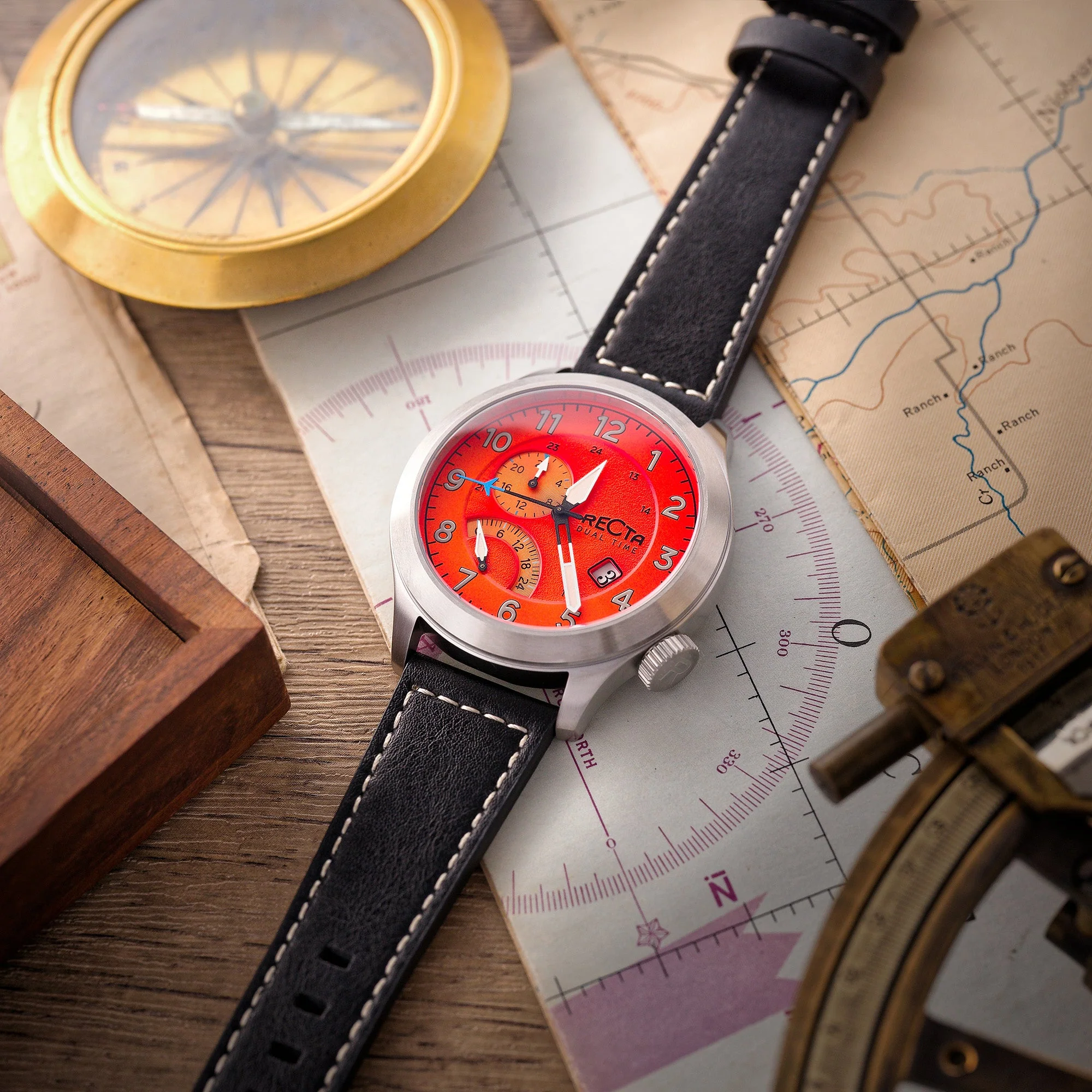 Altitude Japan Quartz Orange / Leather |  Dial - Image 2