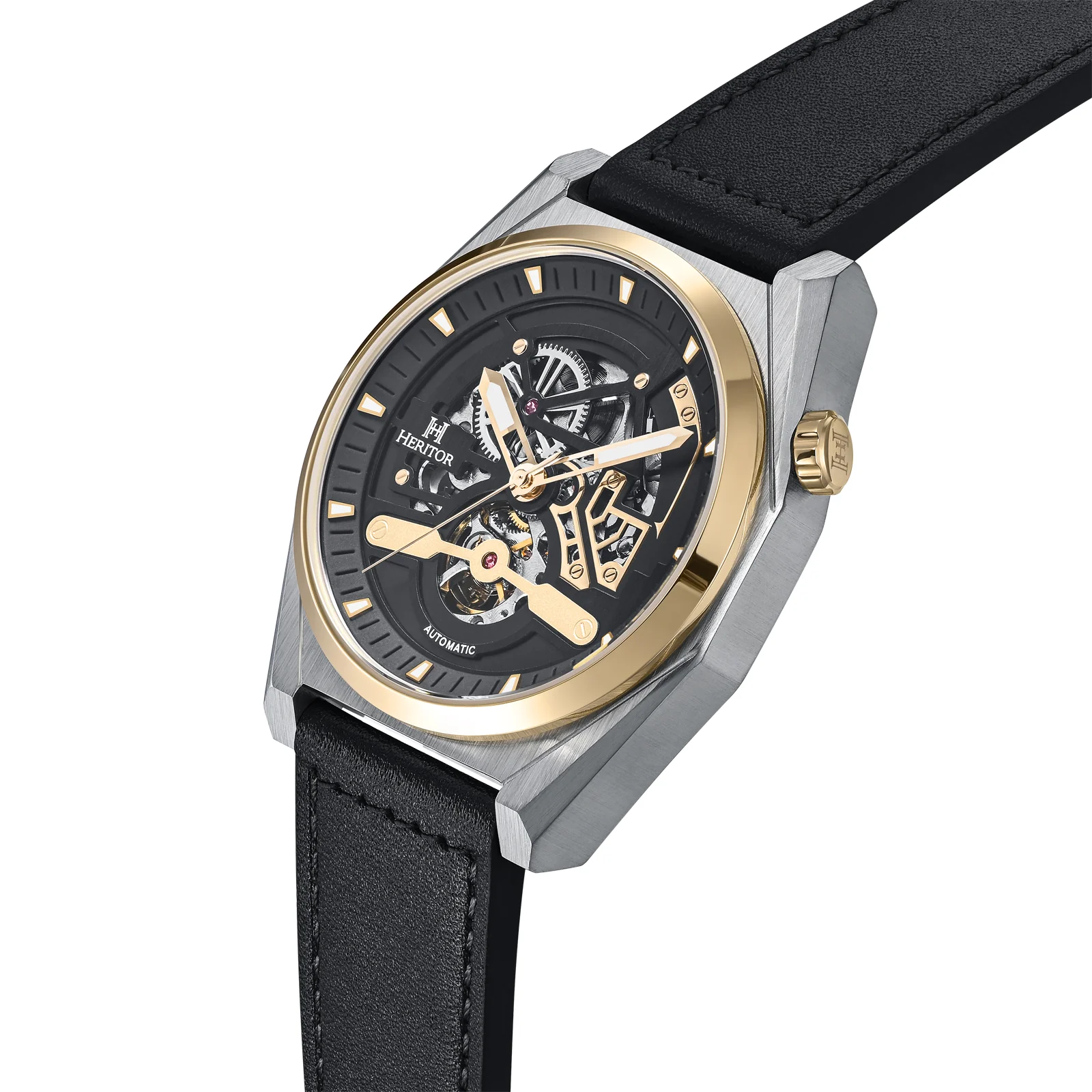 Amadeus Skeleton Watch Black / Gold | Black Dial - Image 2