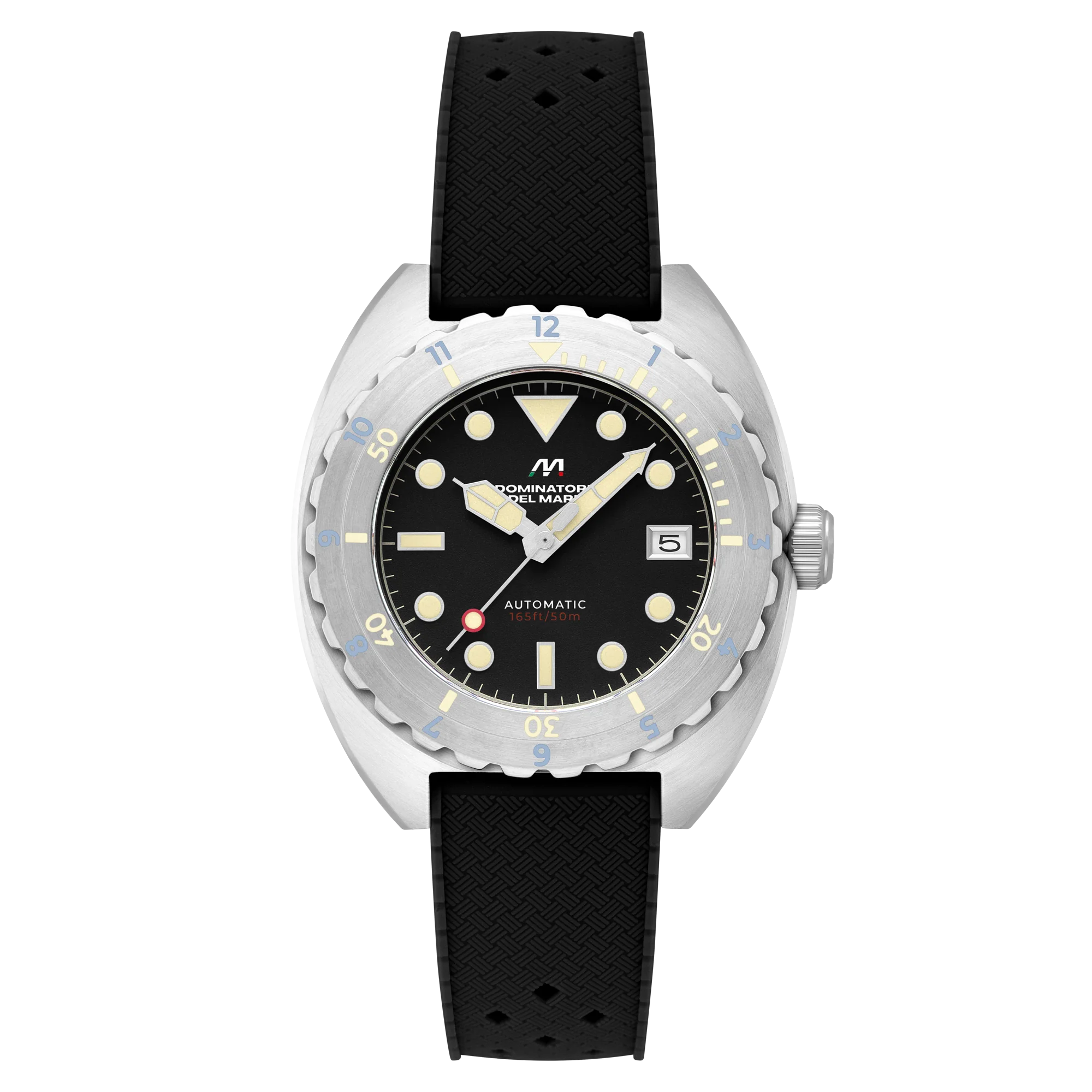 Amalfi Automatic Black / Black Silicone | Black Dial