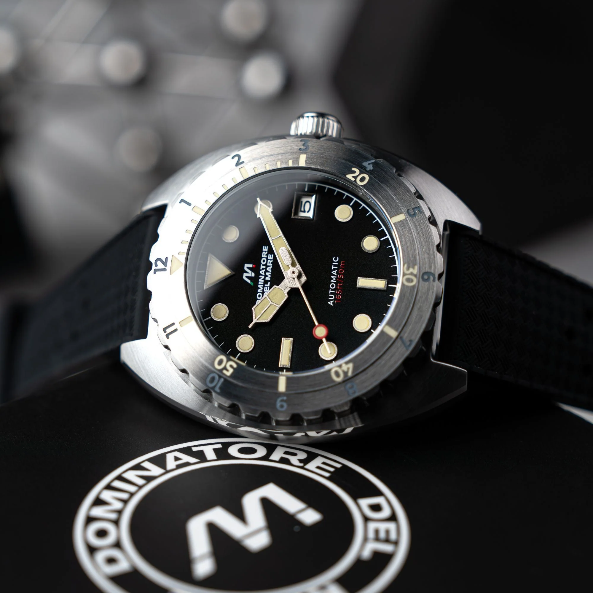 Amalfi Automatic Black / Black Silicone | Black Dial - Image 2