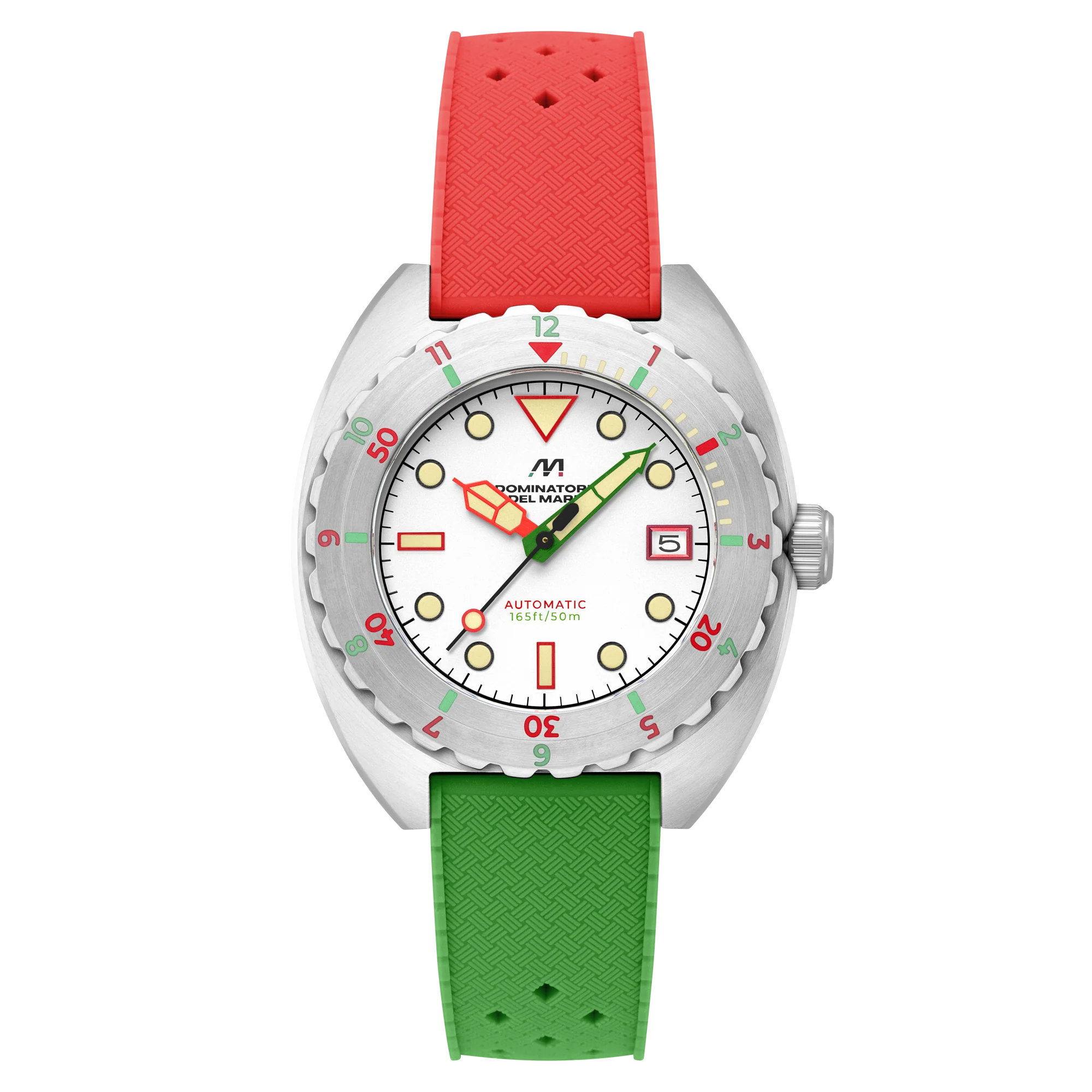 Amalfi Automatic White / Multicolor Silicone | White Dial