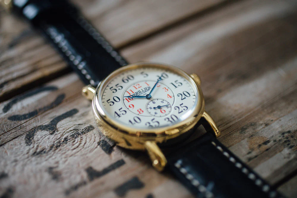 AMERICANA Railroad Western Standard Gold Antique white Dial - Image 2
