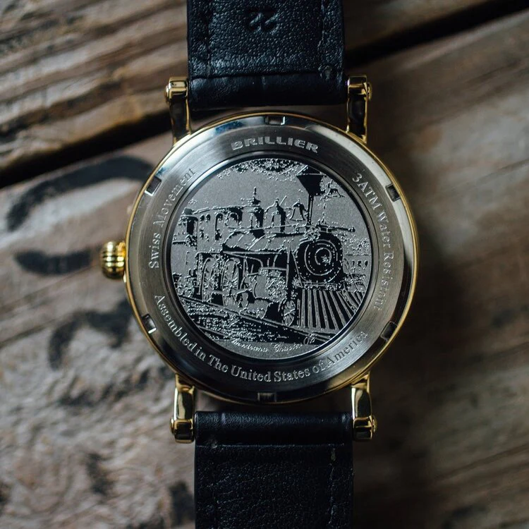AMERICANA Railroad Western Standard Gold Antique white Dial - Image 3