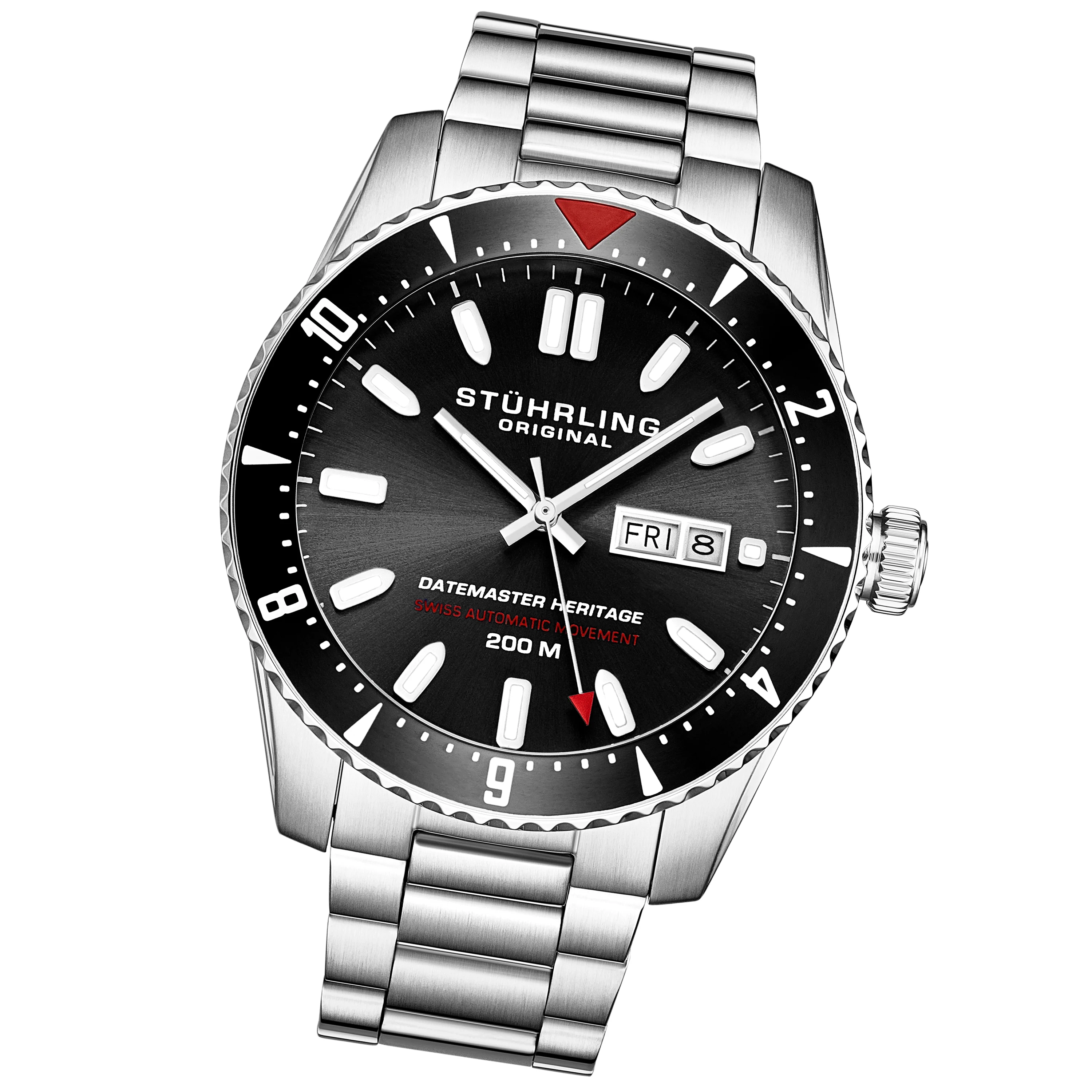 Aquadiver 1004 Black Silver/Stainless Steel | Black Dial - Image 2