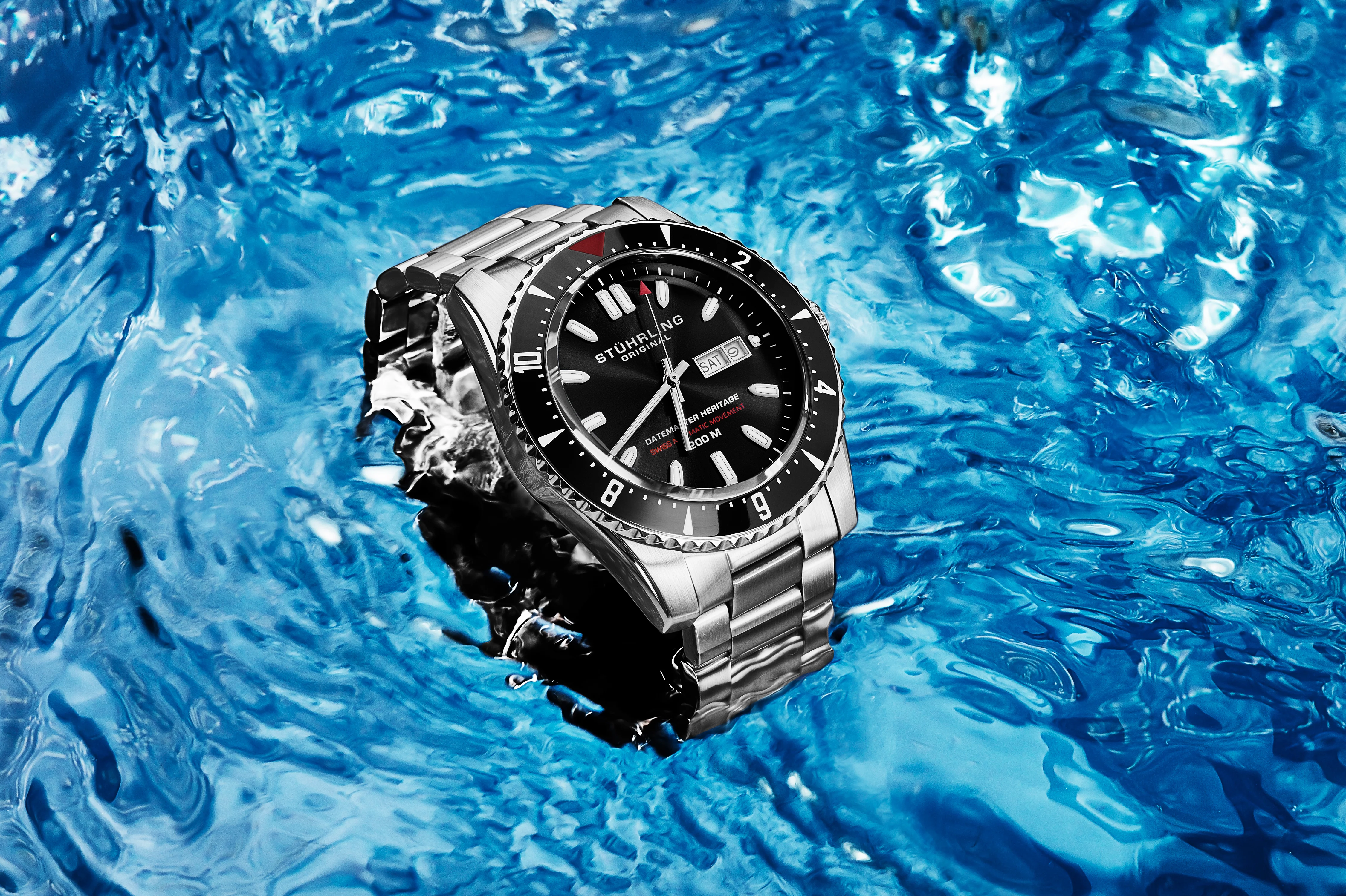Aquadiver 1004 Black Silver/Stainless Steel | Black Dial - Image 3