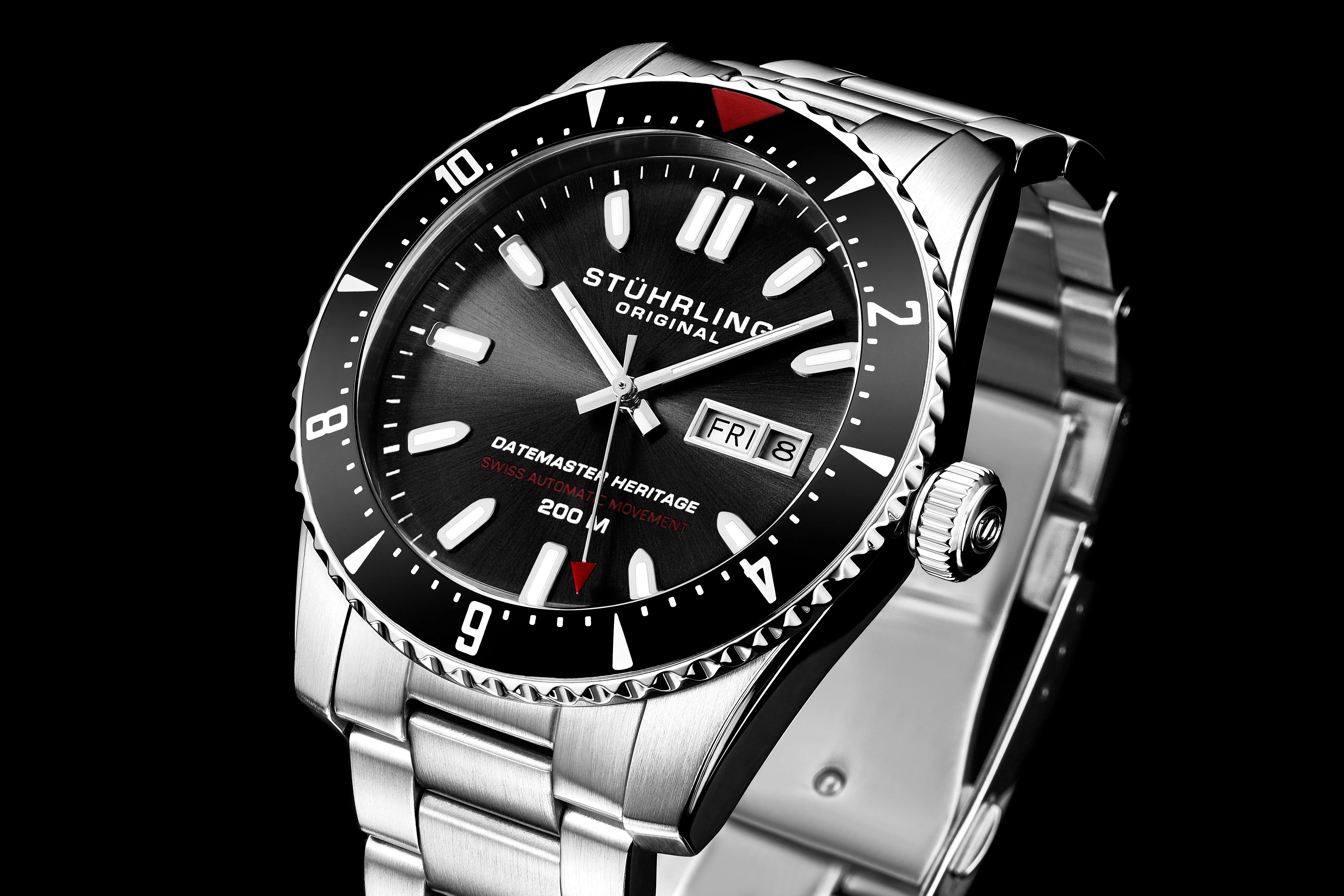 Aquadiver 1004 Black Silver/Stainless Steel | Black Dial - Image 5