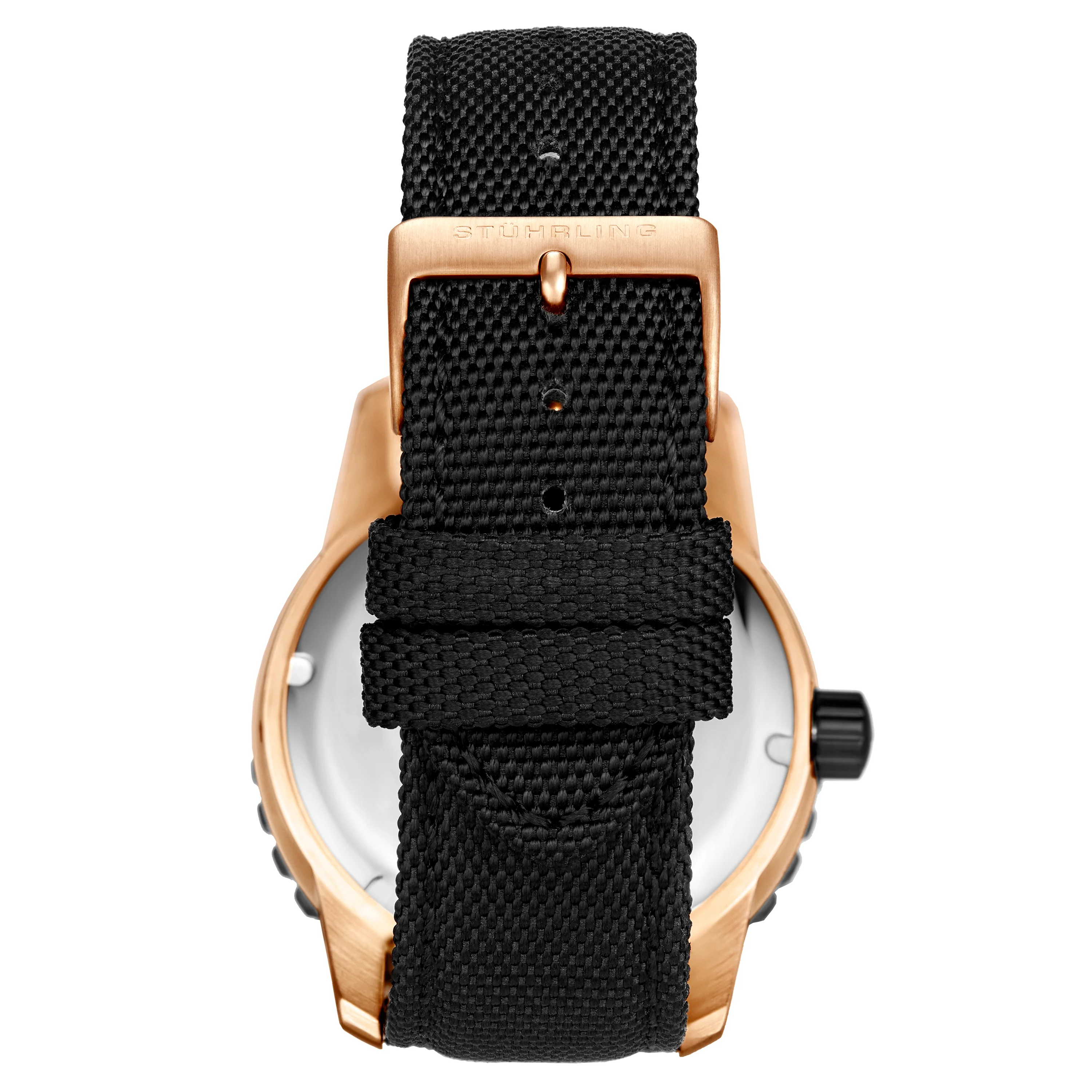 Aquadiver Black/Leather/Black Dial/Rose Case | Black Dial - Image 3
