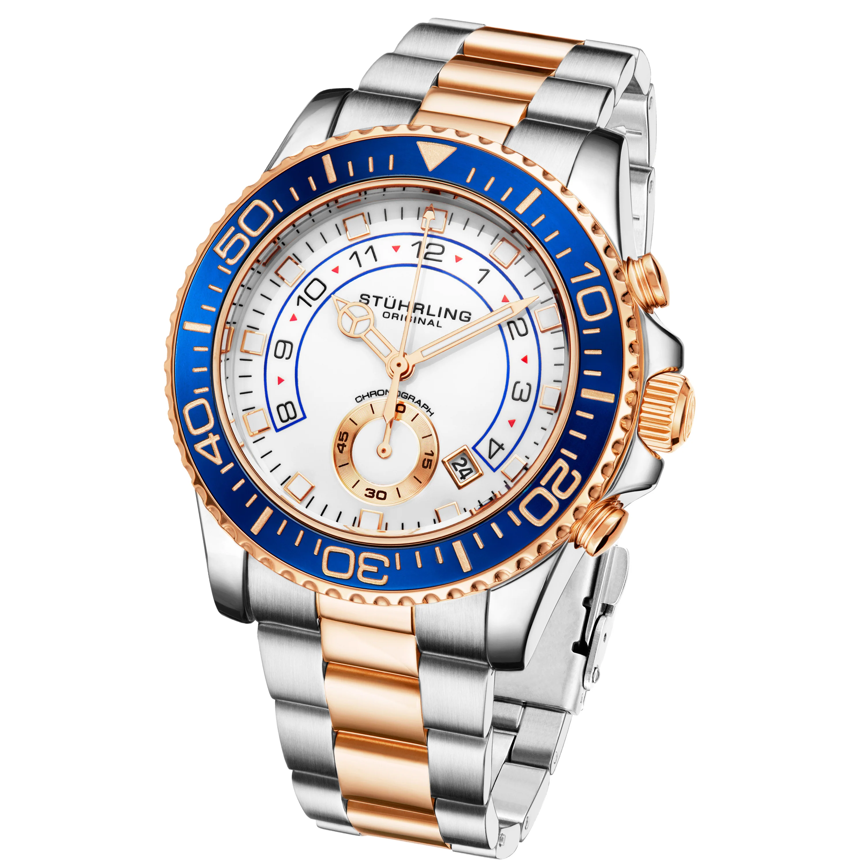 Aquadiver 3966 Rose Gold/Stainless Steel | White Dial - Image 2