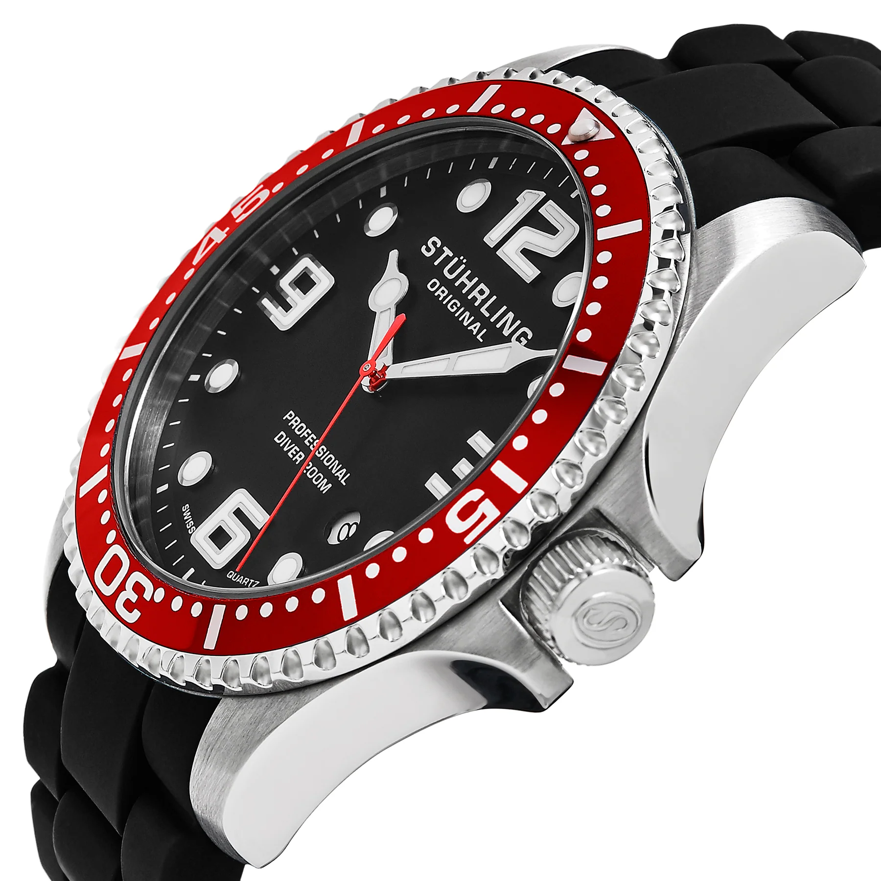 Aquadiver Silver/Red Bezel | Black Dial - Image 3