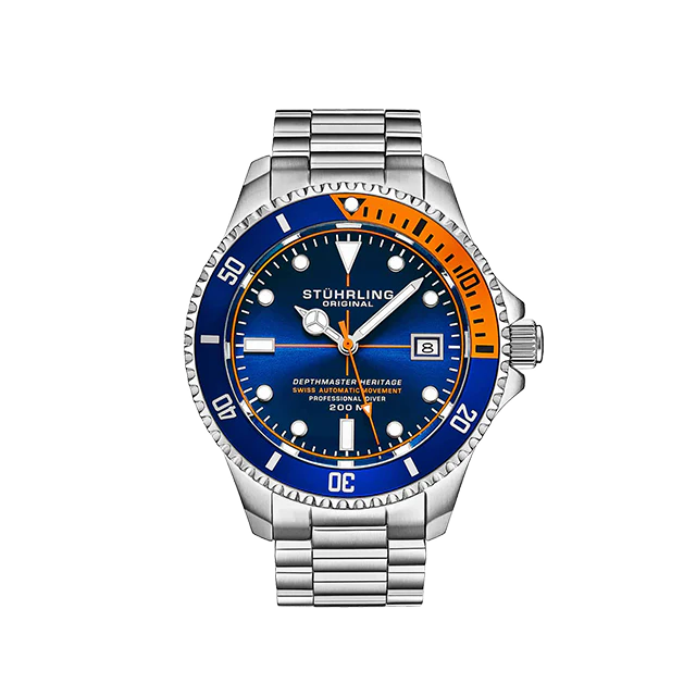 Aquadiver Blue Dial / Silver Stainless Steel Orange | Blue Dial