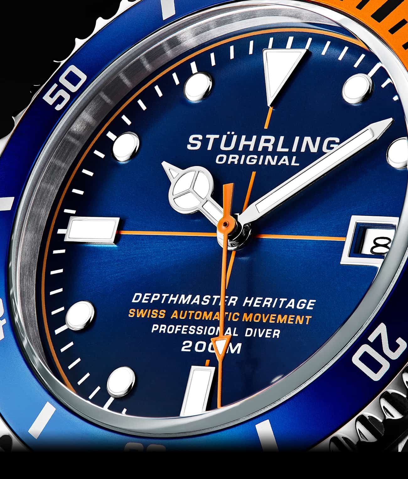 Aquadiver Blue Dial / Silver Stainless Steel Orange | Blue Dial - Image 3