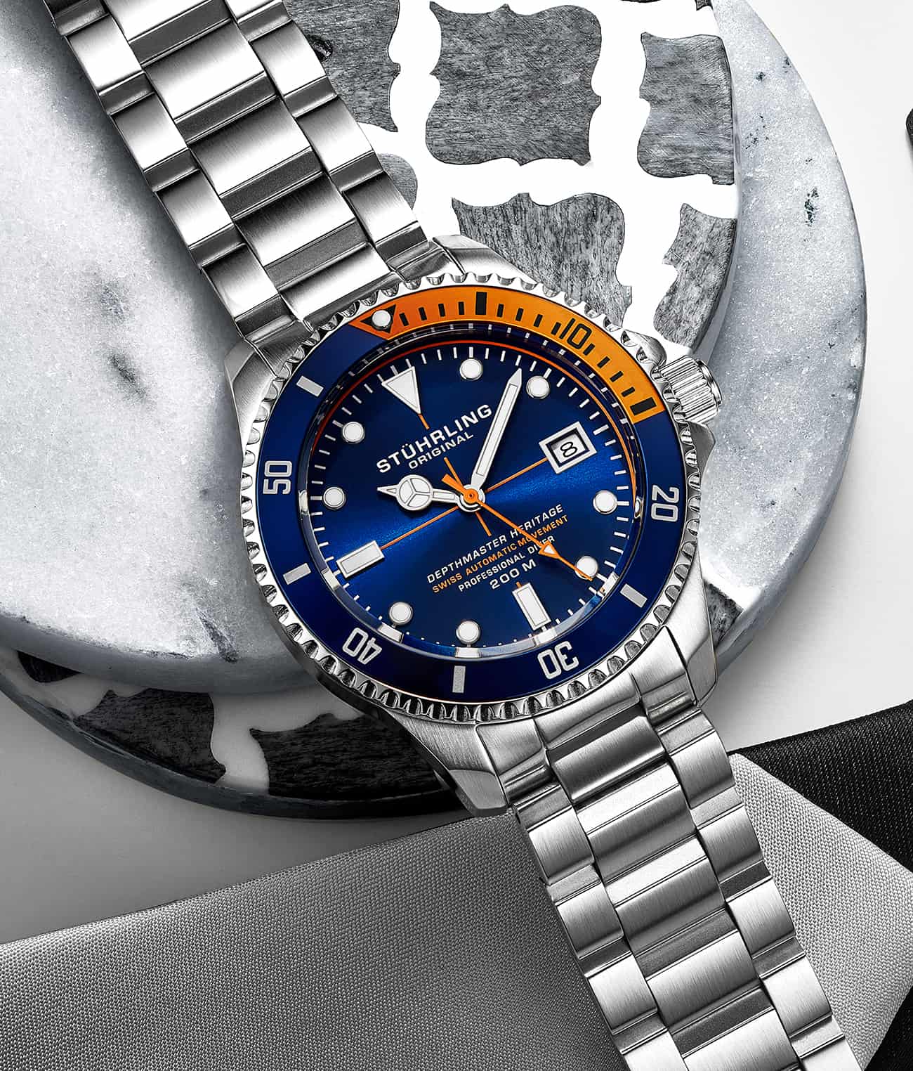 Aquadiver Blue Dial / Silver Stainless Steel Orange | Blue Dial - Image 4