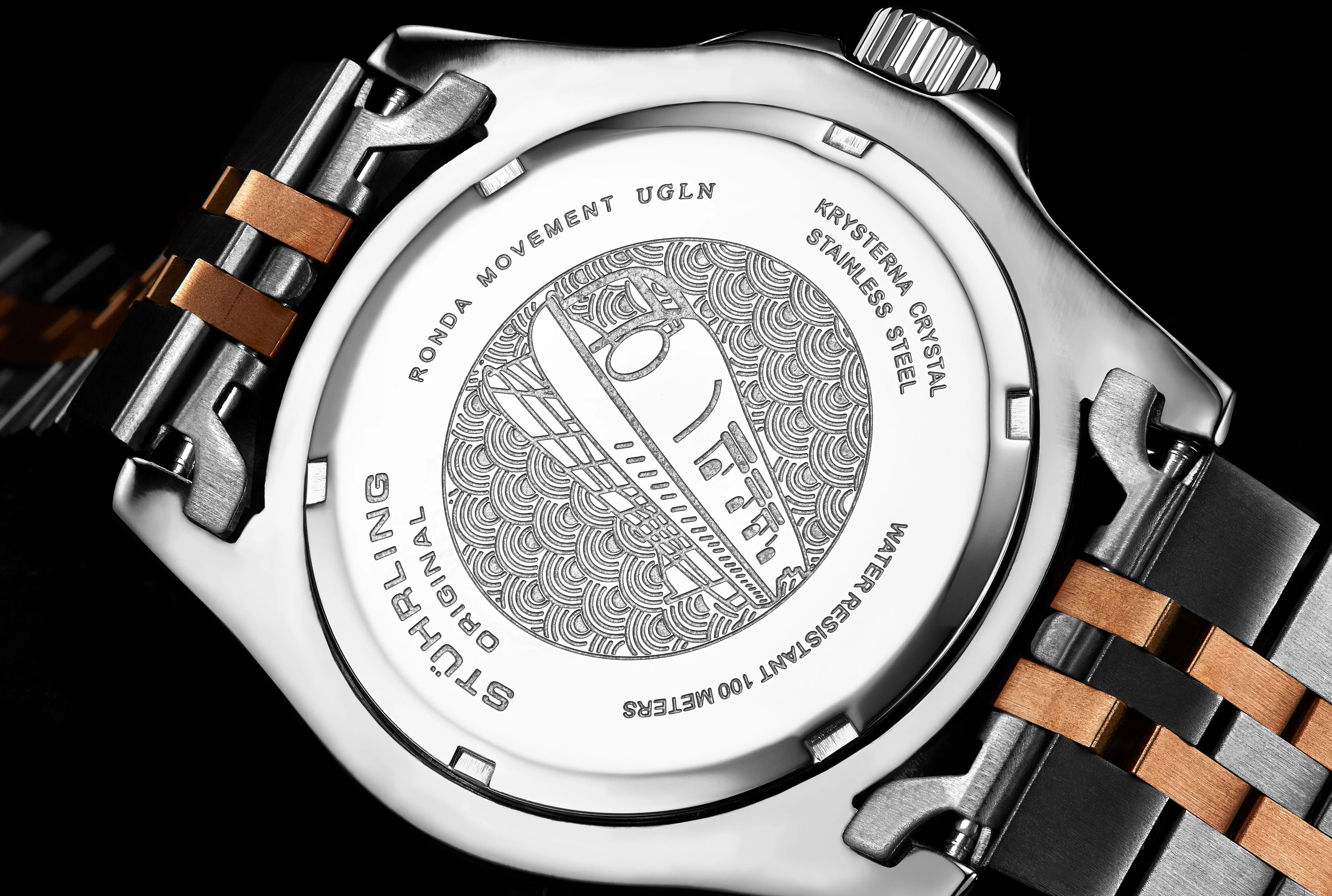 Aquadiver GMT Two Tone / Silver + Rose Gold | Black Dial - Image 5