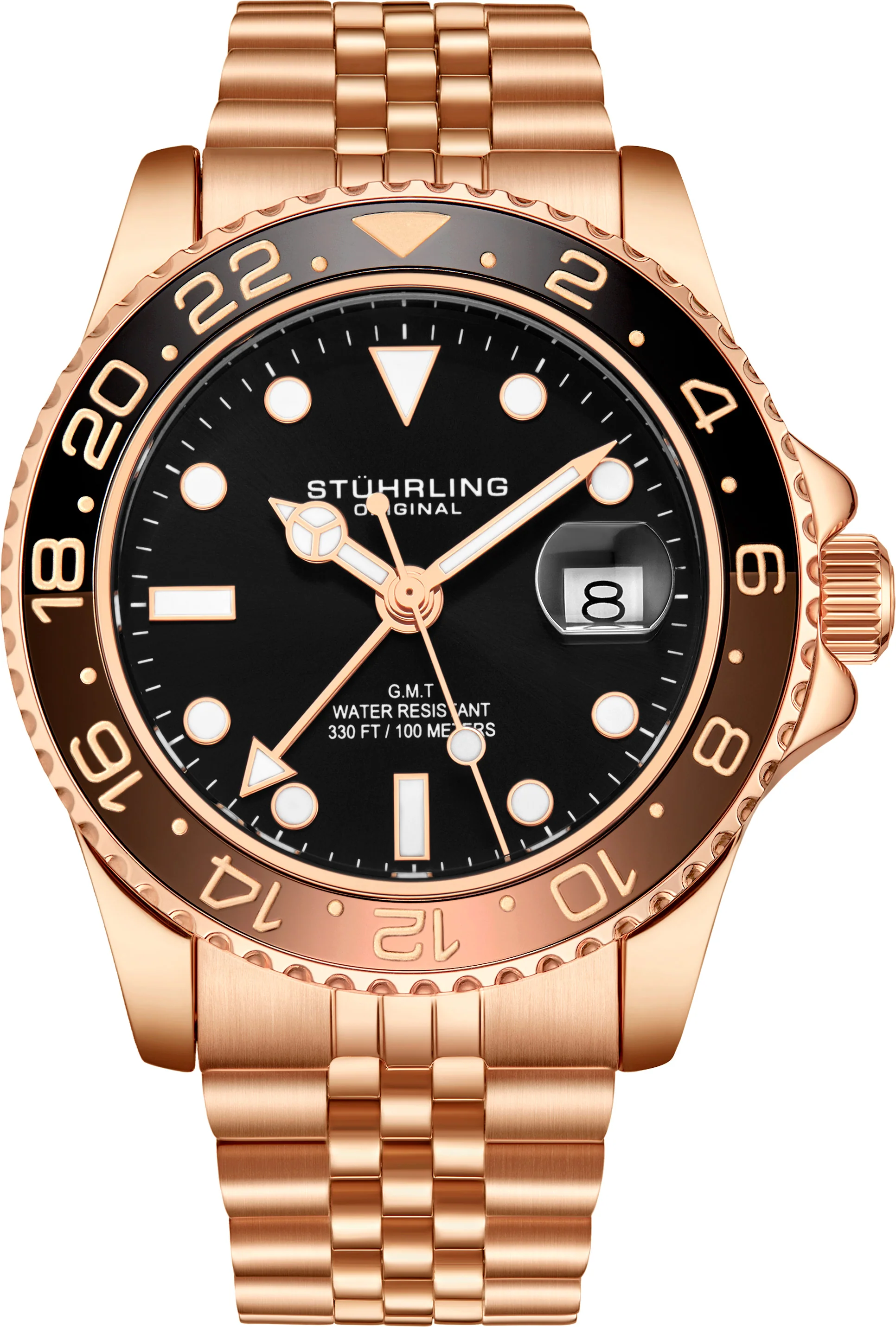 Aquadiver GMT Rose Gold/Stainless Steel | Black Dial - Image 3