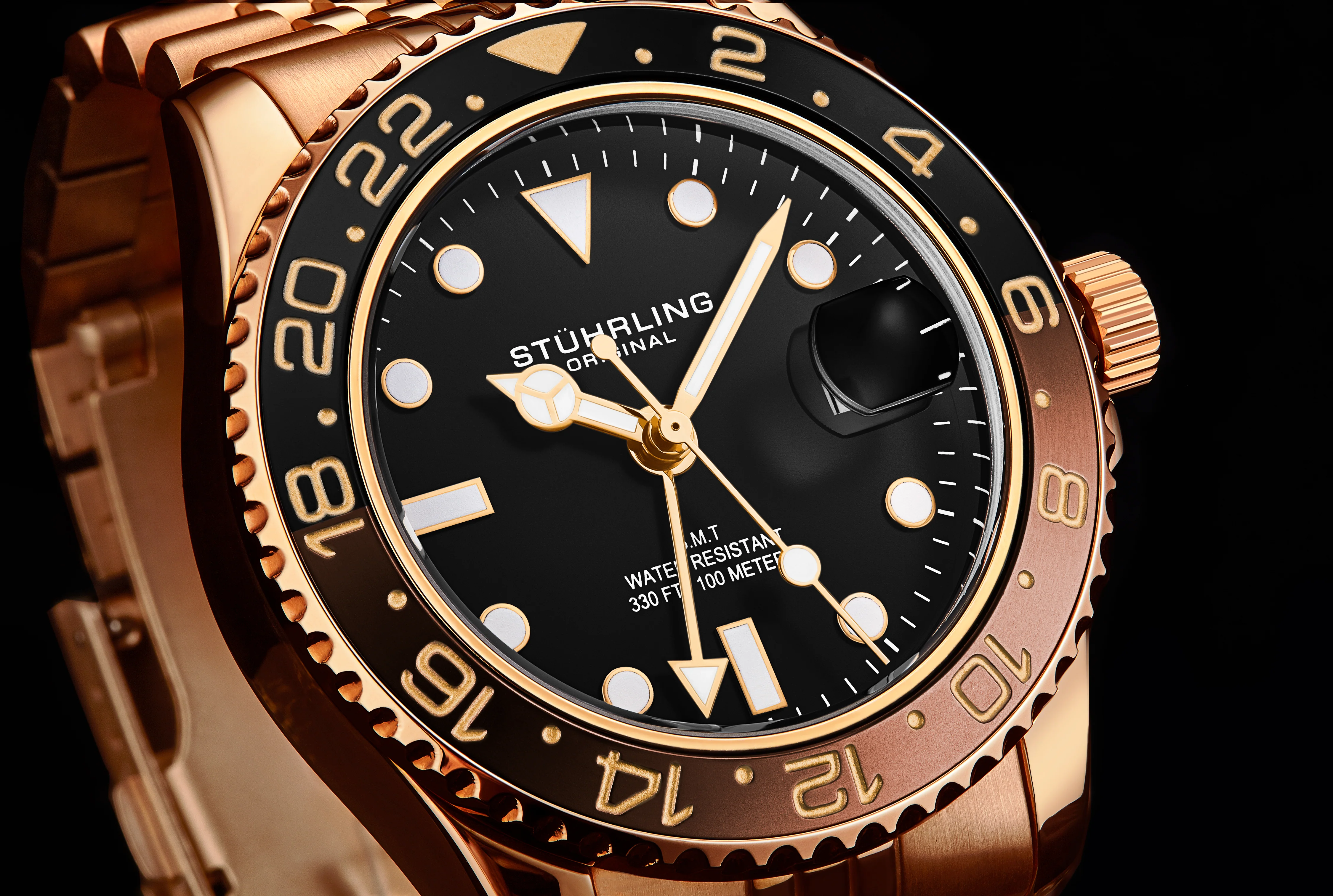 Aquadiver GMT Rose Gold/Stainless Steel | Black Dial - Image 6