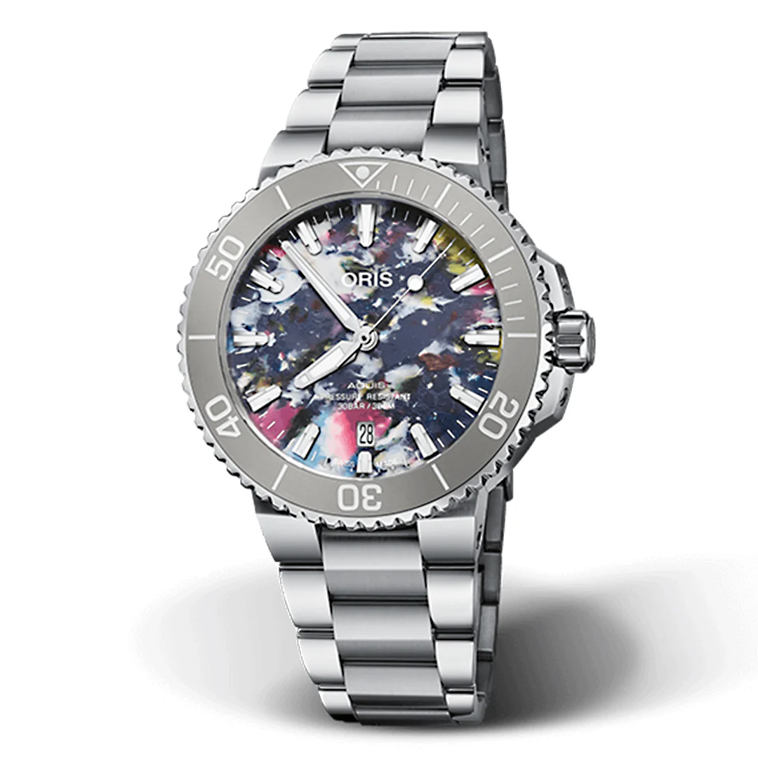 Aquis Date Upcycle 41.5mm | Multi-colored Dial