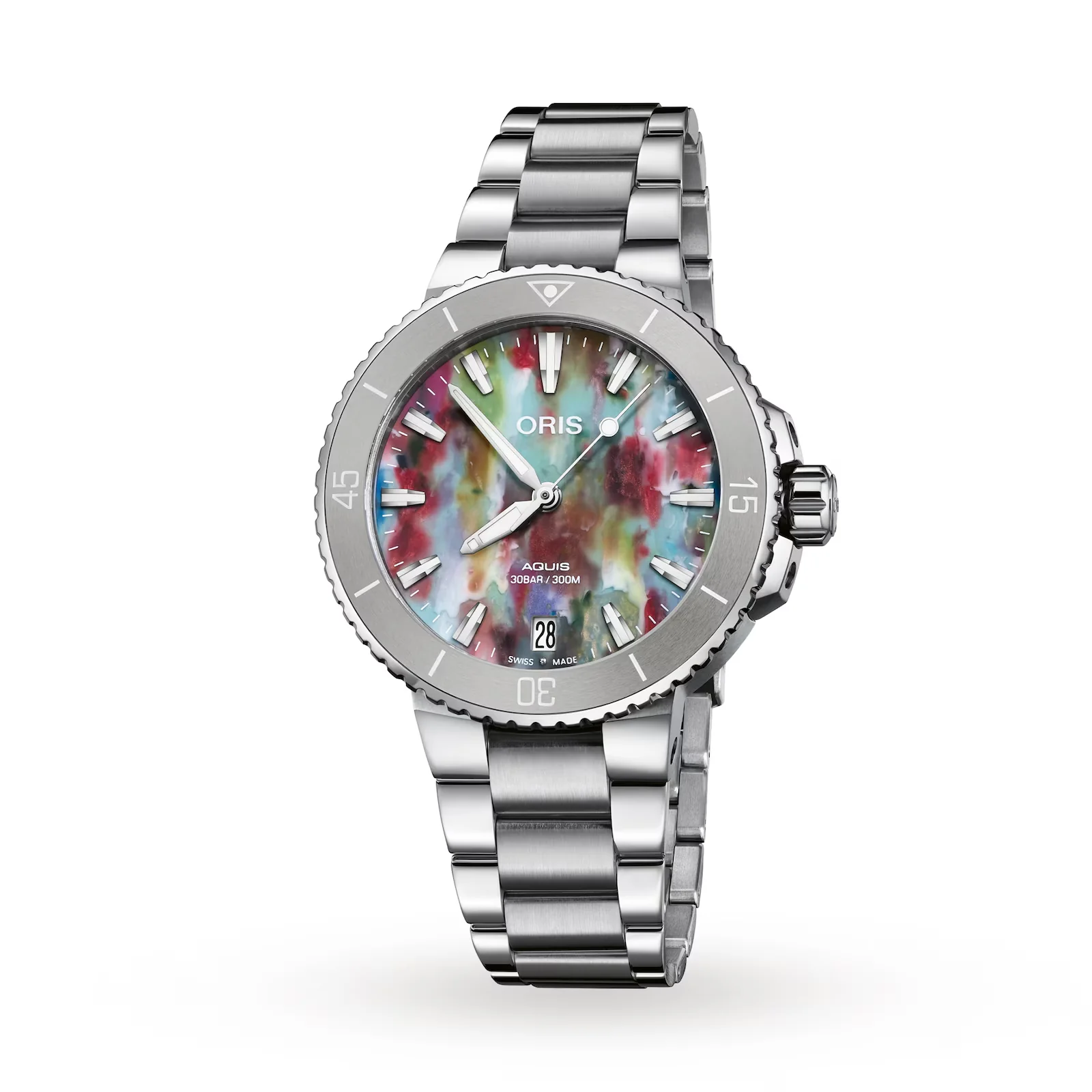 Aquis Date Upcycle 36.5 mm multi / bracelet |  Dial - Image 2