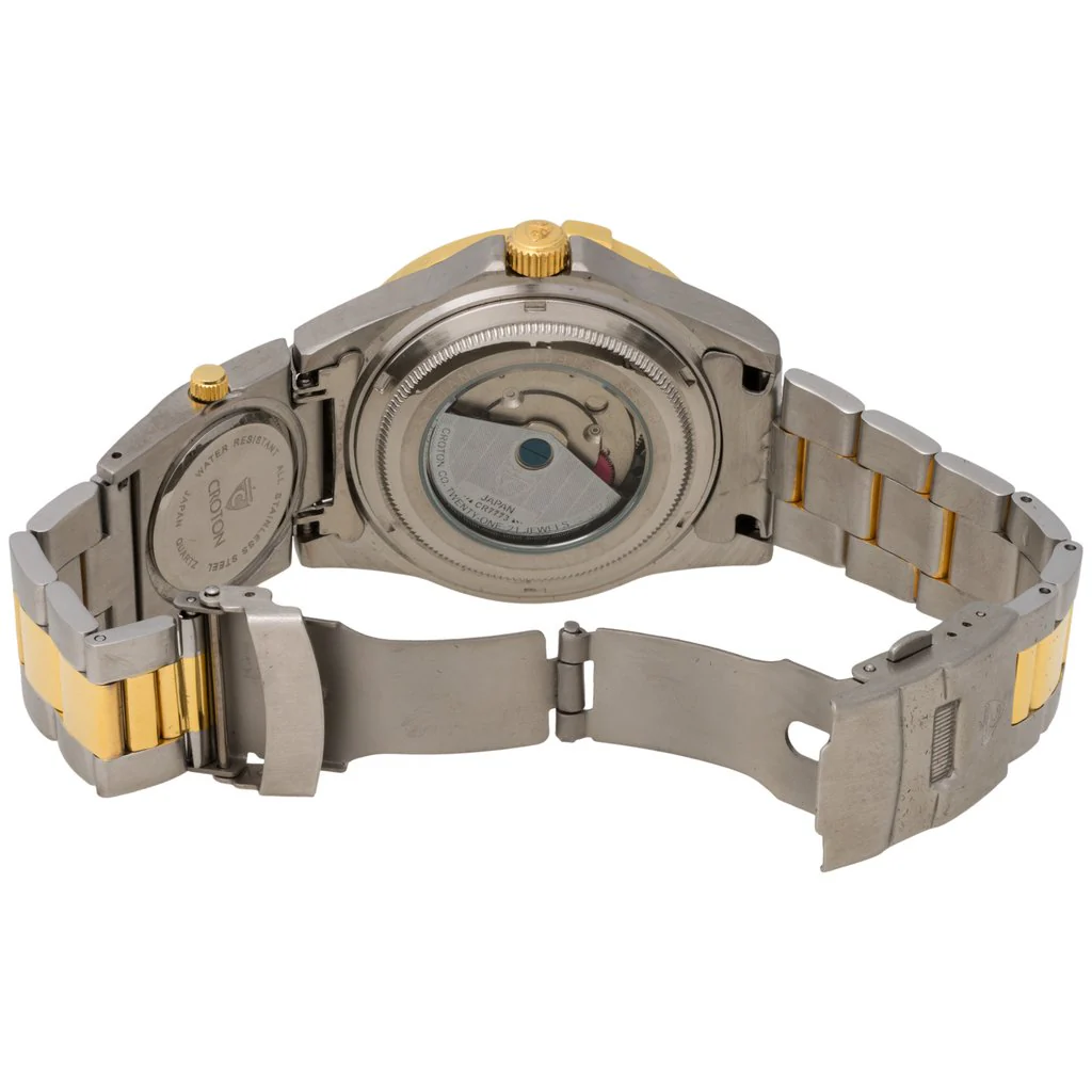 Arco Dual Dial & Time Zone Automatic Day/Date Mens black/two tone | Black Dial - Image 3