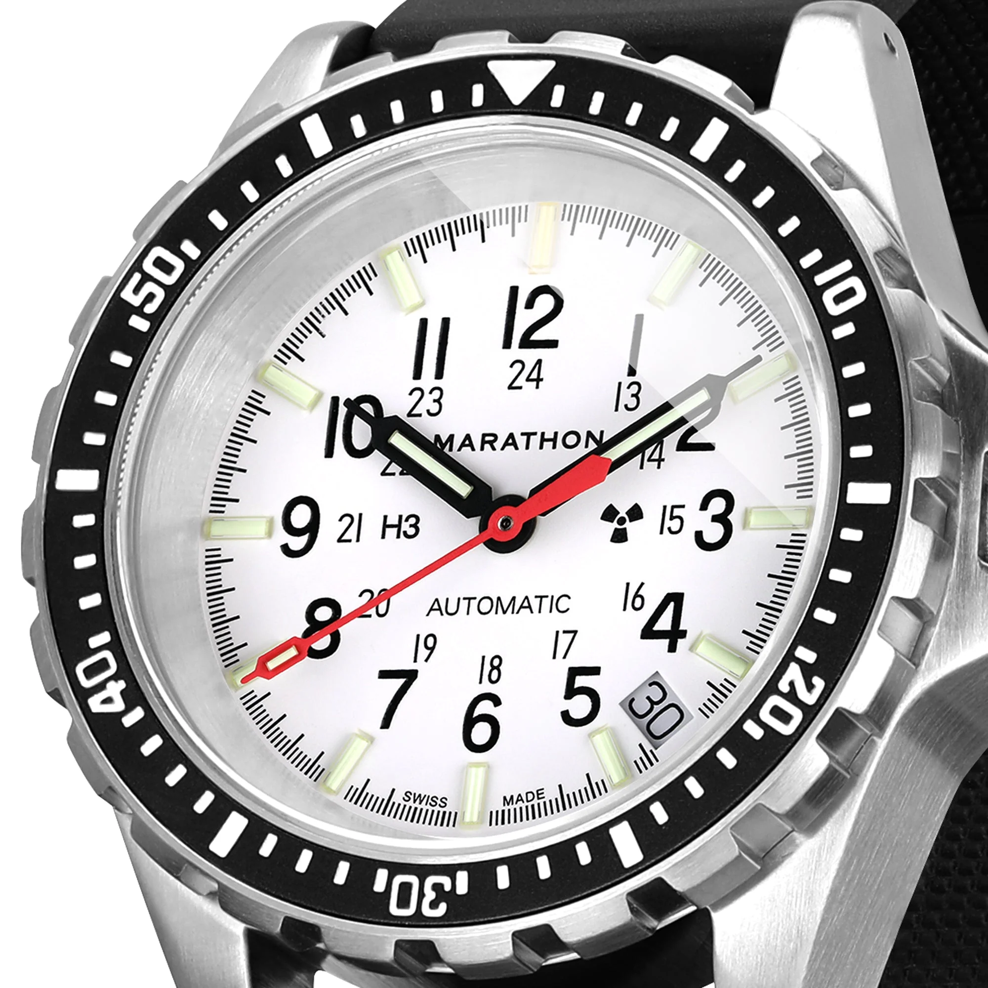 Divers Auto Medium Search and Rescue White NGM/Rubber | Arctic White Dial - Image 5