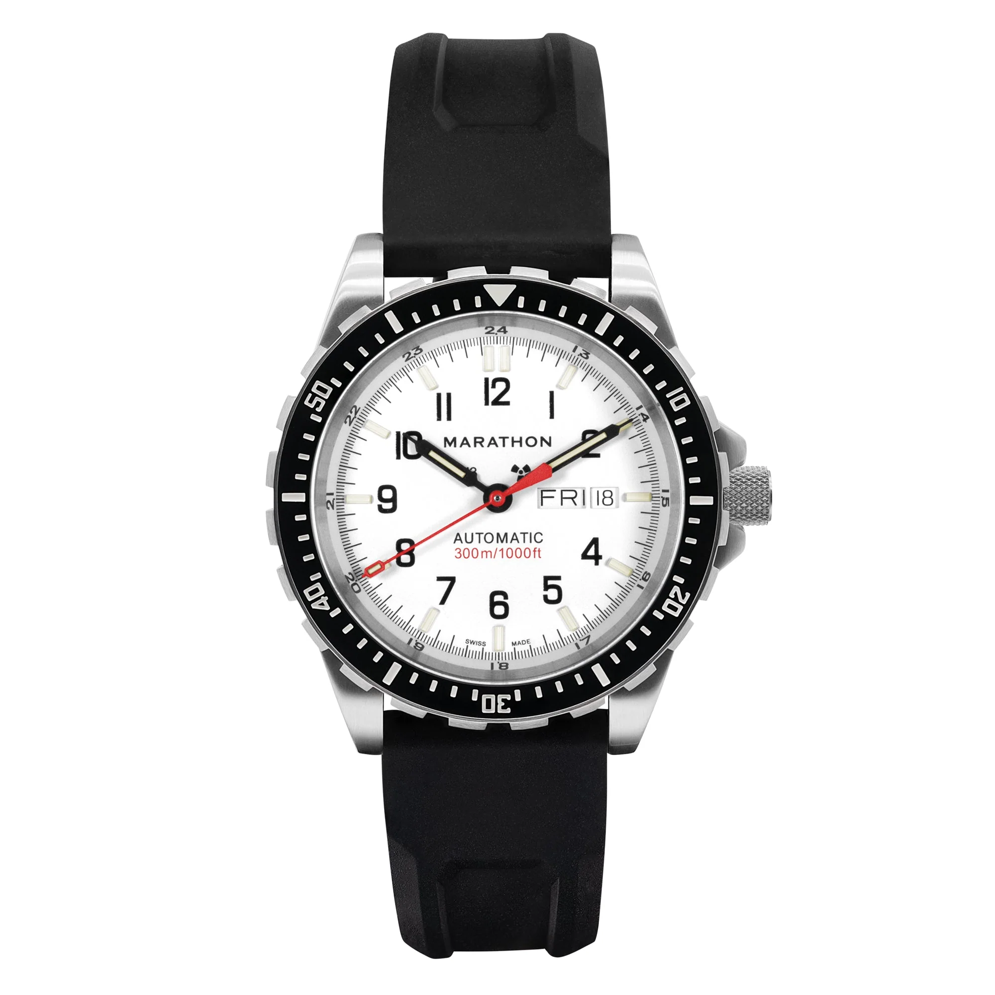 Divers Auto Jumbo Day /Date White NGM/Rubber | Arctic White Dial