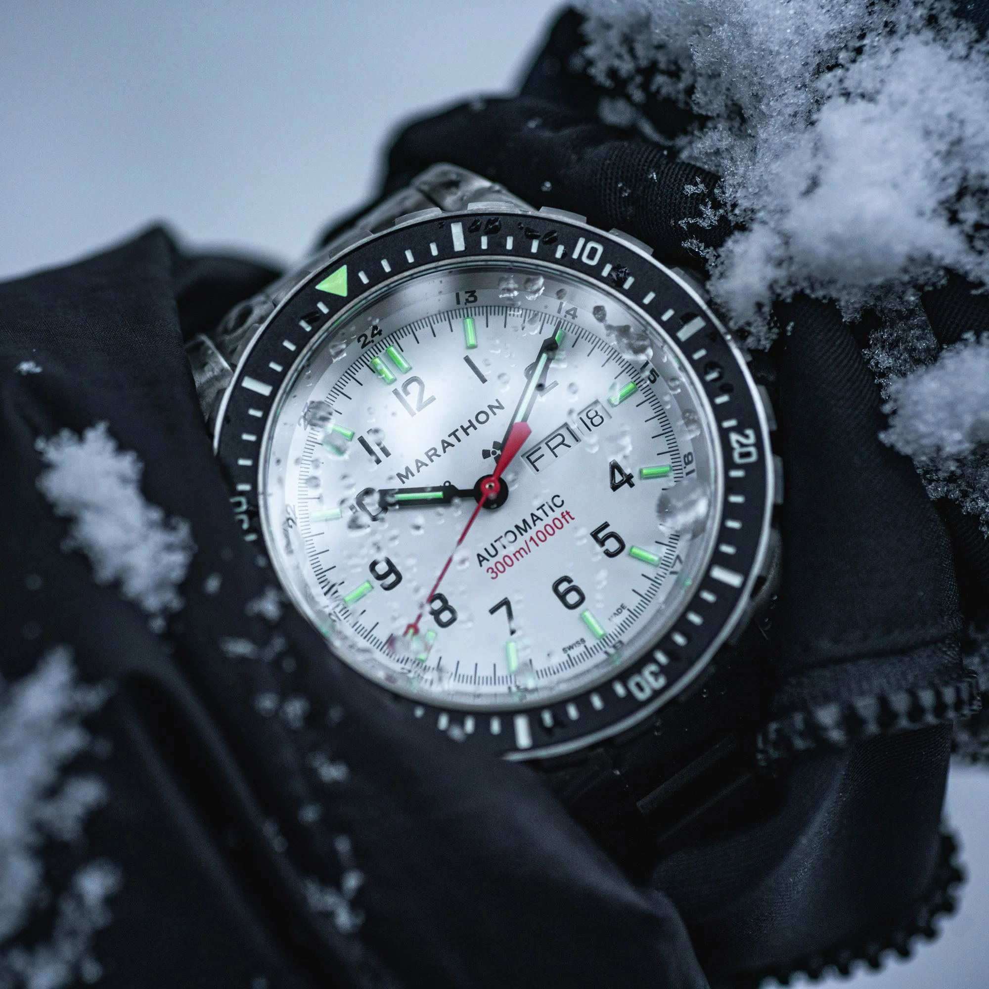 Divers Auto Jumbo Day /Date White NGM/Rubber | Arctic White Dial - Image 19
