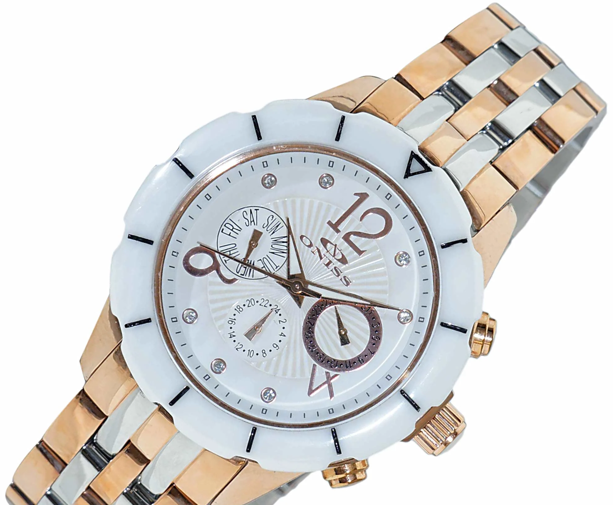 ARUBA COLLECTION WHITE/ 2-TONE ROSE | White Dial - Image 2