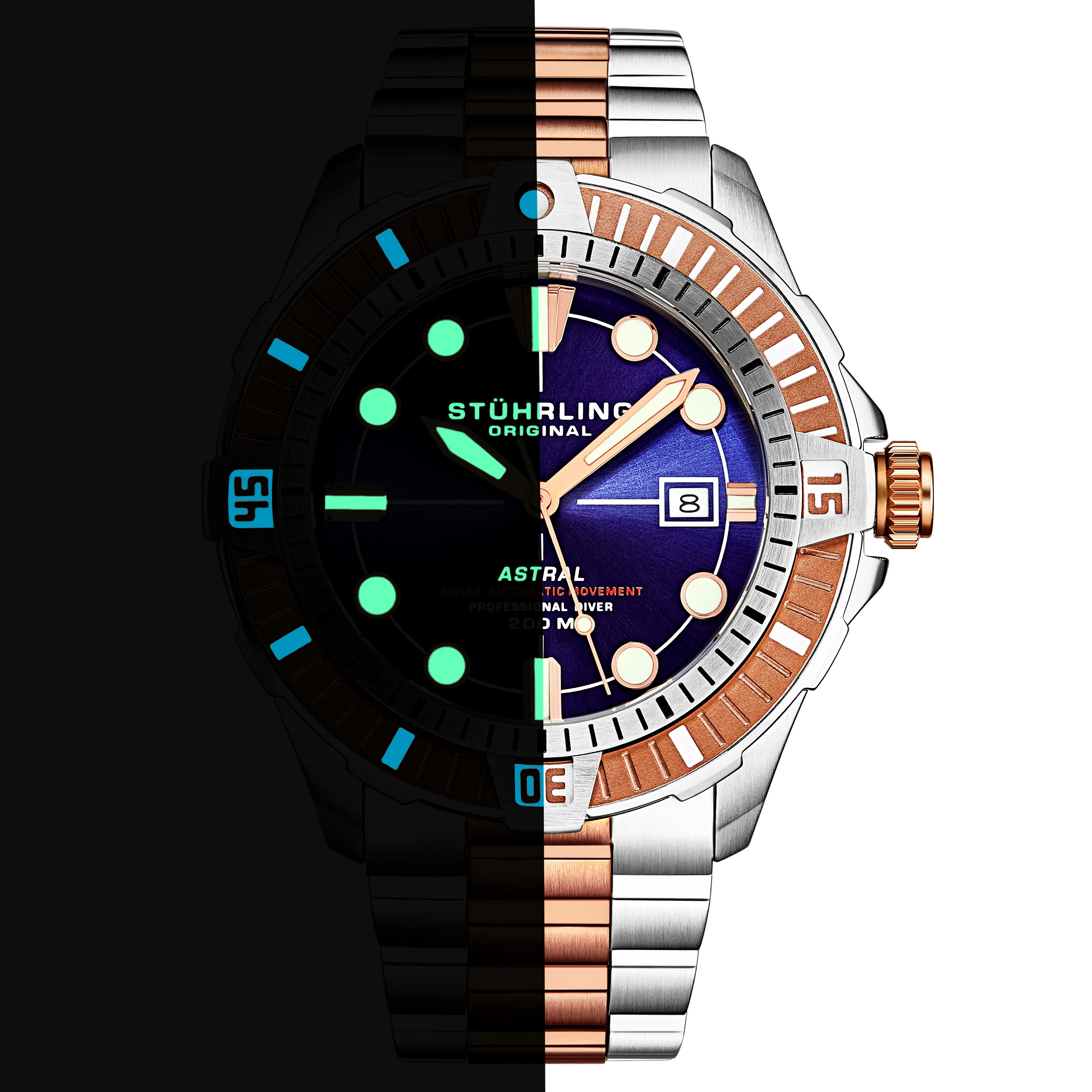 Astral Silver Rose Gold two toned/Stainless /Navy Dial | Navy Dial - Image 3