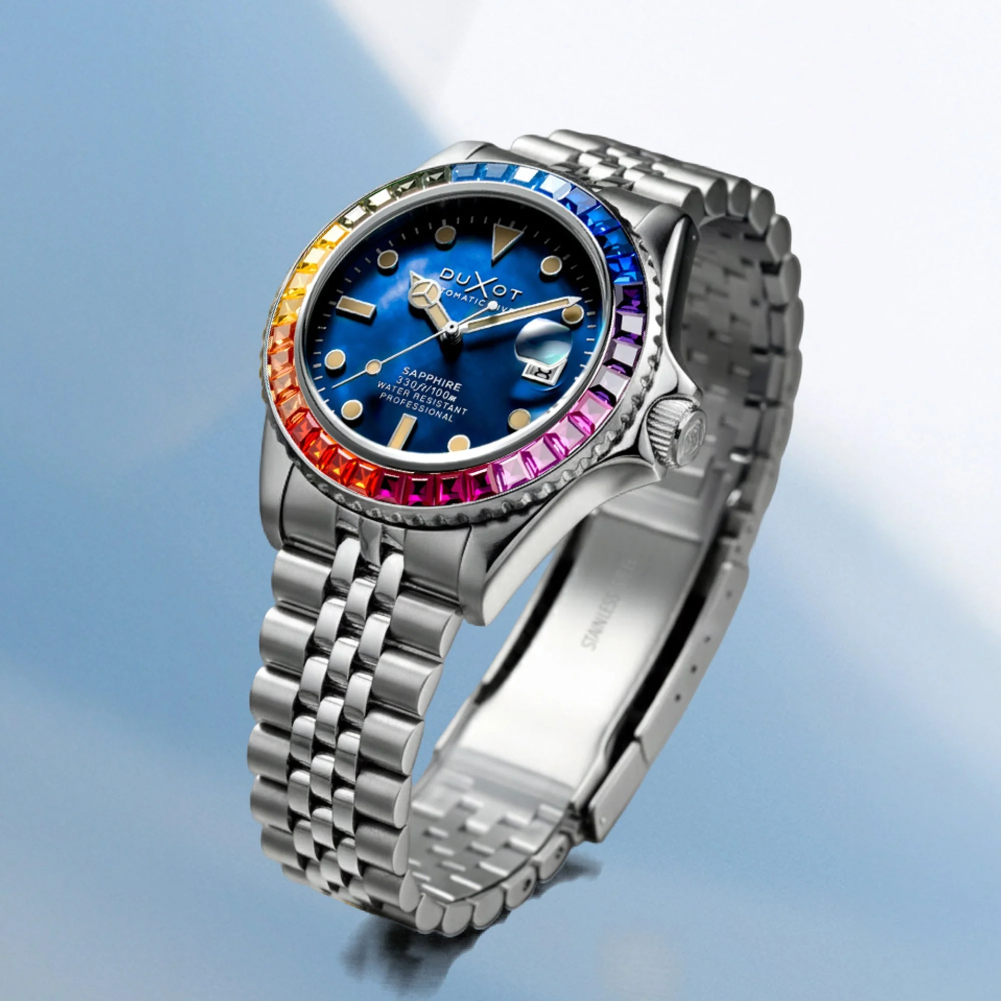Atlantica 40 Rainbow Automatic Blue / Stainless Steel | Blue Dial - Image 3
