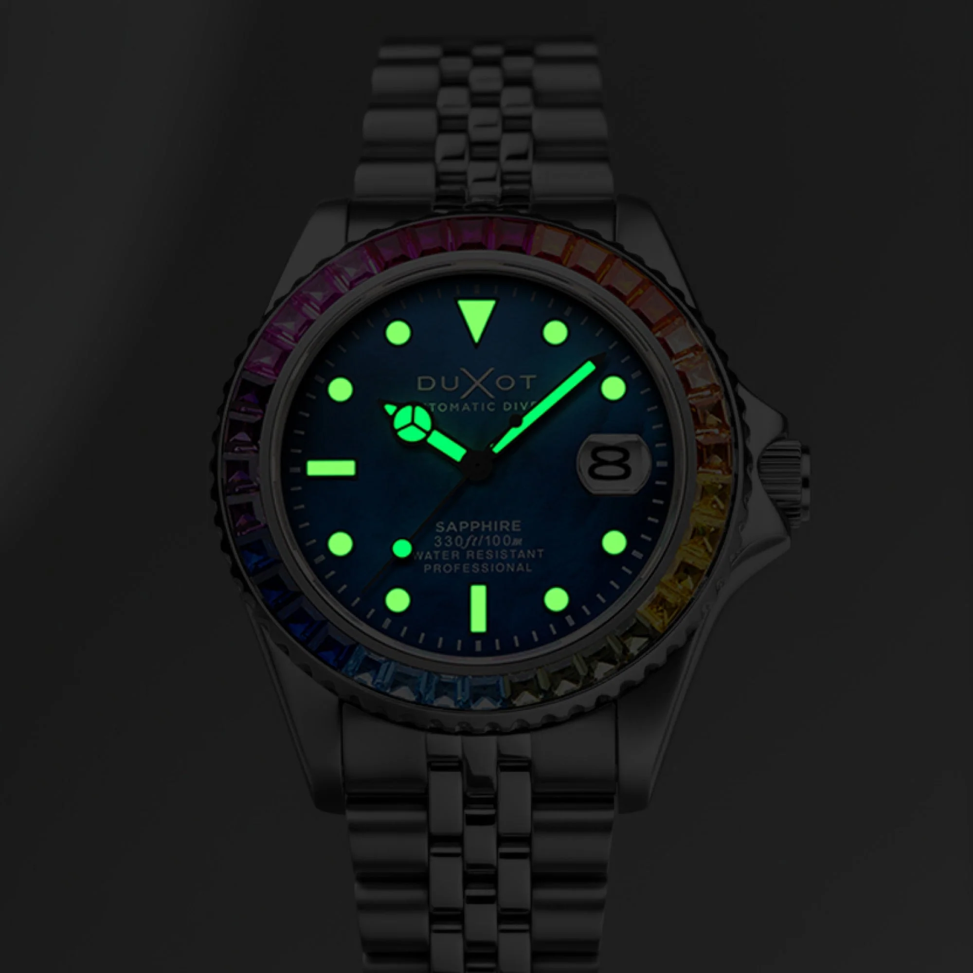 Atlantica 40 Rainbow Automatic Blue / Stainless Steel | Blue Dial - Image 4