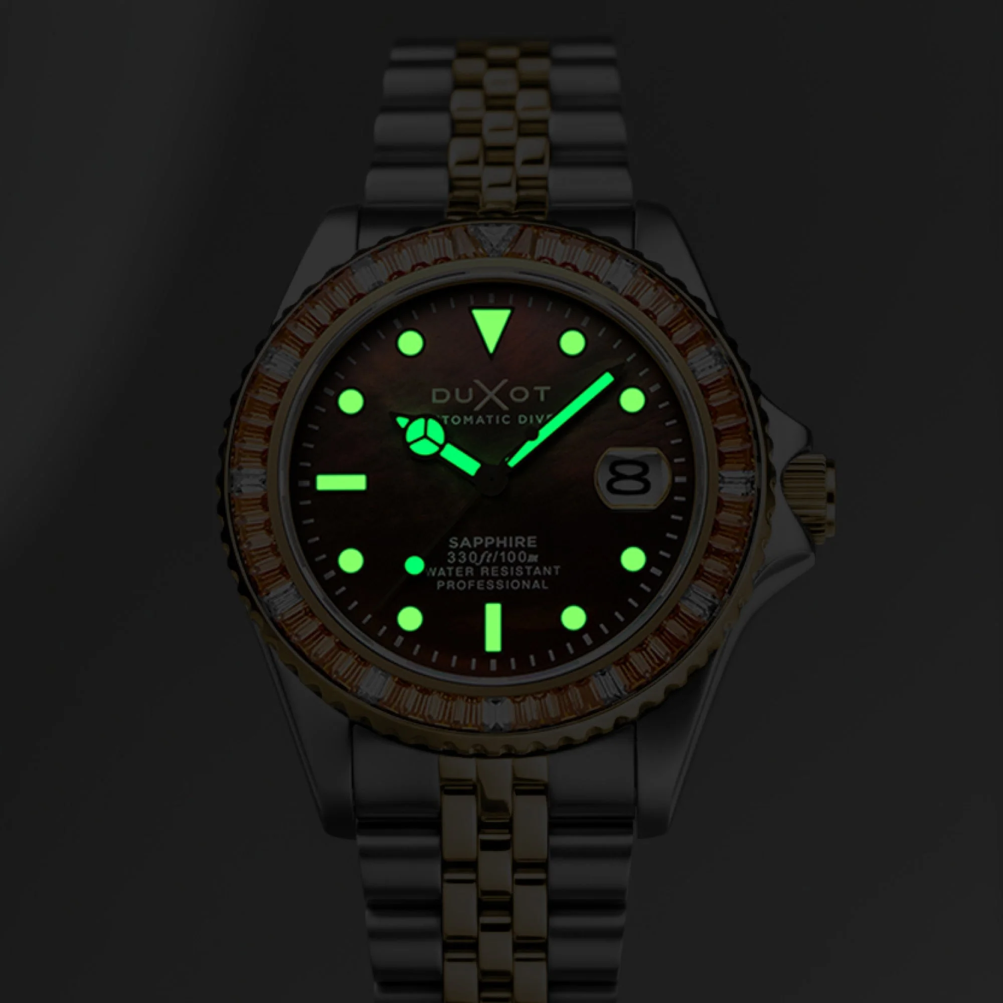Atlantica 40 Rainbow Automatic Brown / Stainless Steel | Brown Dial - Image 4