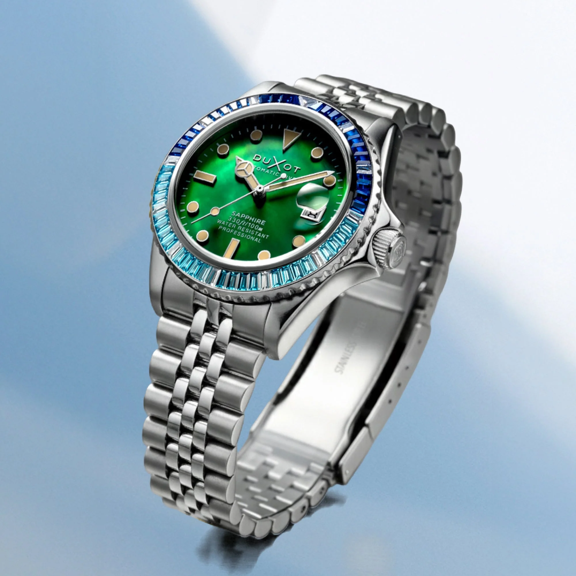 Atlantica 40 Rainbow Automatic Green / Stainless Steel | Green Dial - Image 3