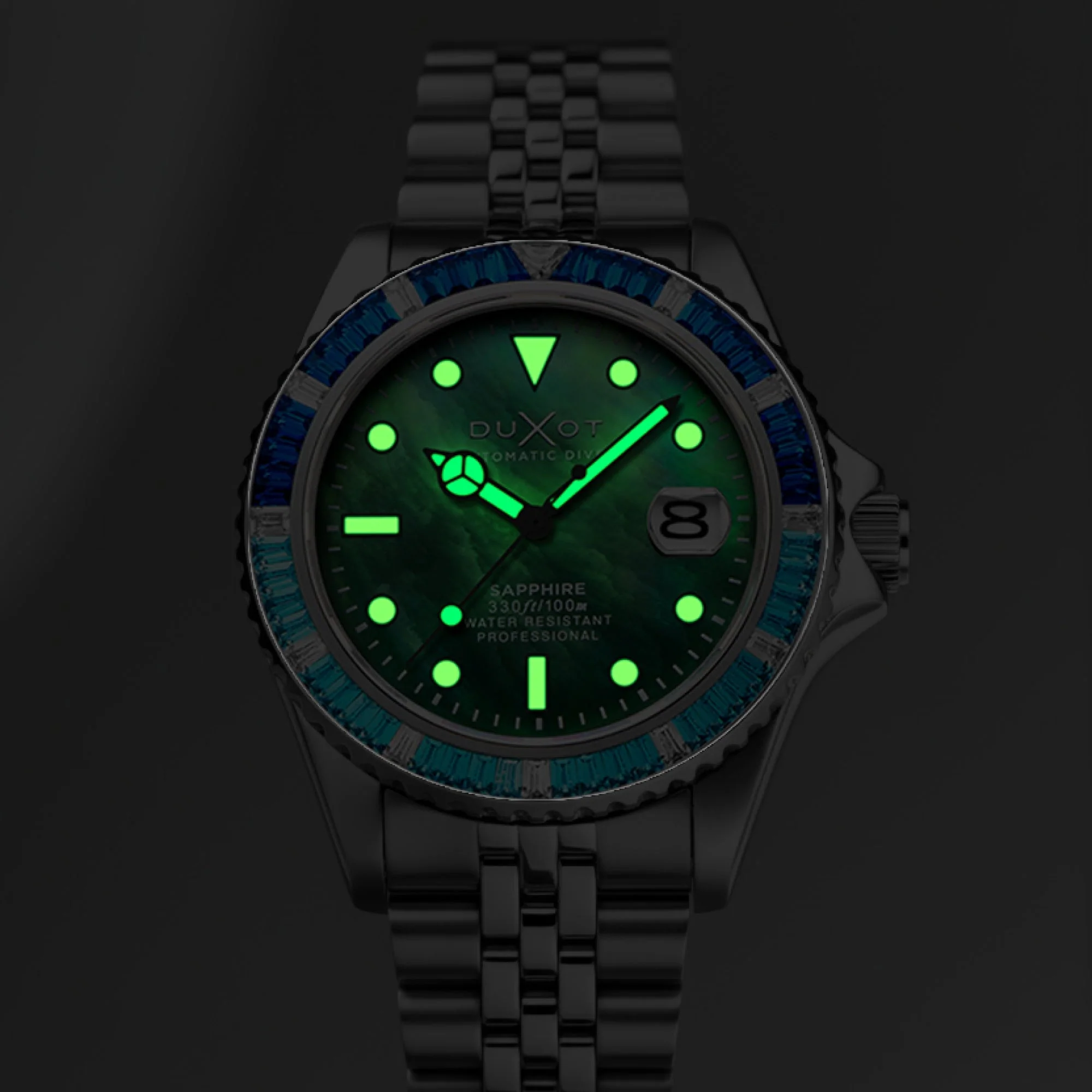 Atlantica 40 Rainbow Automatic Green / Stainless Steel | Green Dial - Image 4