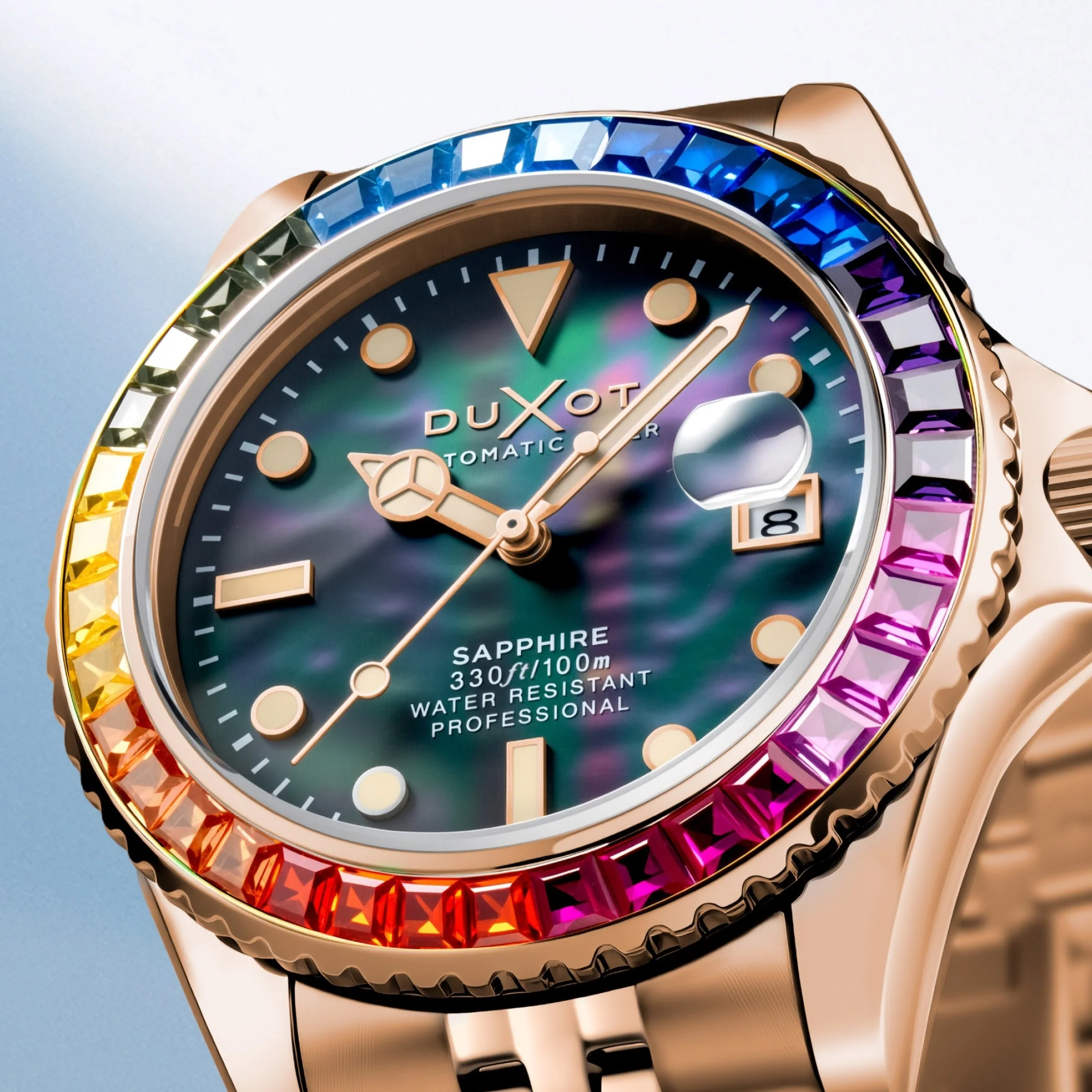 Atlantica 40 Rainbow Automatic Rose Gold / Stainless Steel | Black Dial - Image 2