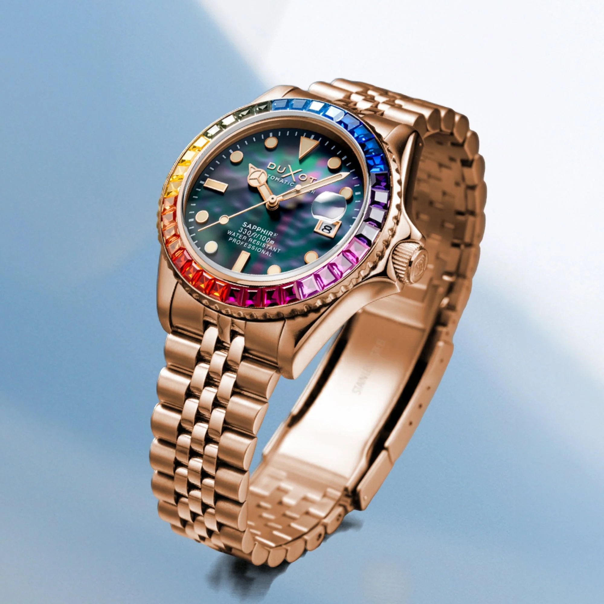 Atlantica 40 Rainbow Automatic Rose Gold / Stainless Steel | Black Dial - Image 3