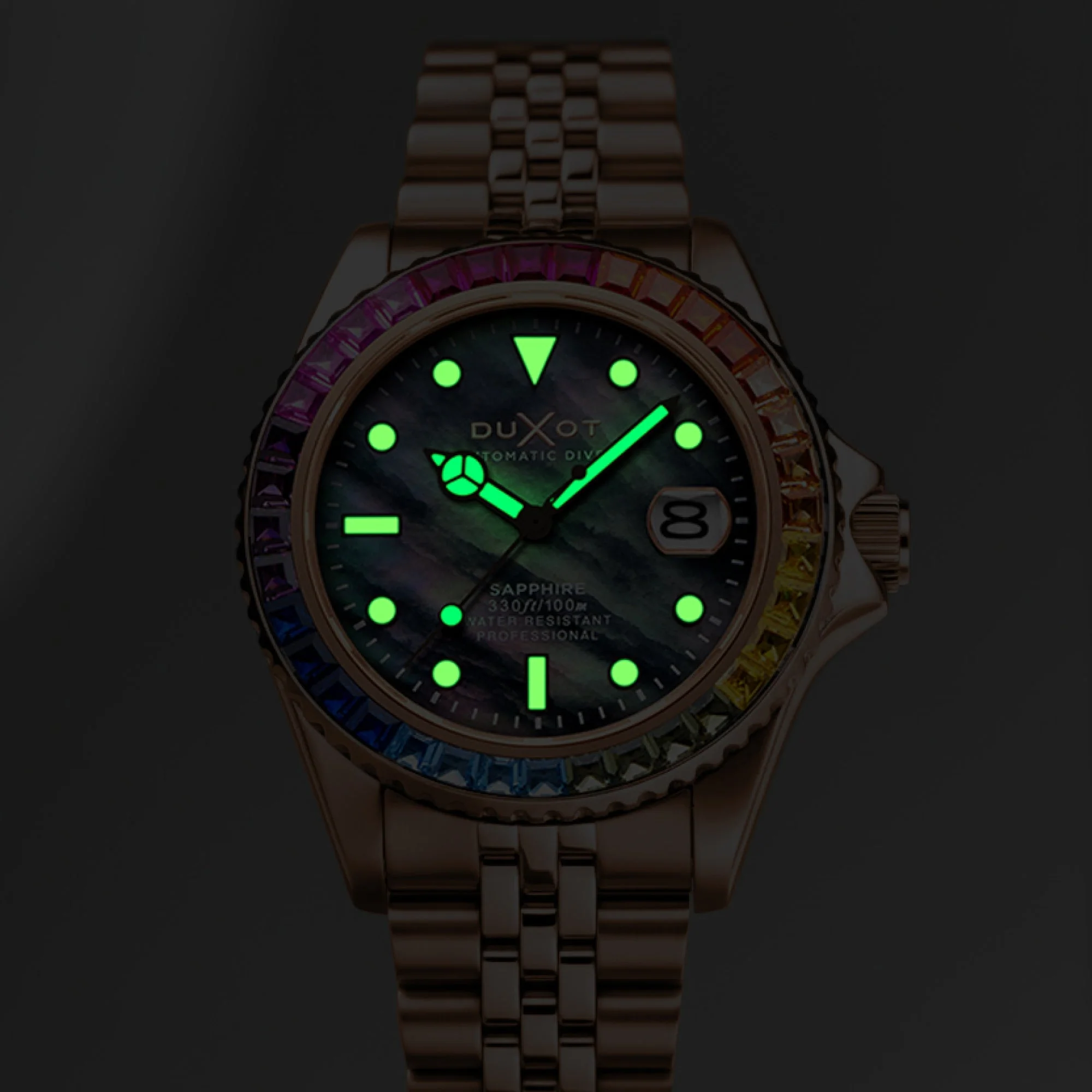 Atlantica 40 Rainbow Automatic Rose Gold / Stainless Steel | Black Dial - Image 4