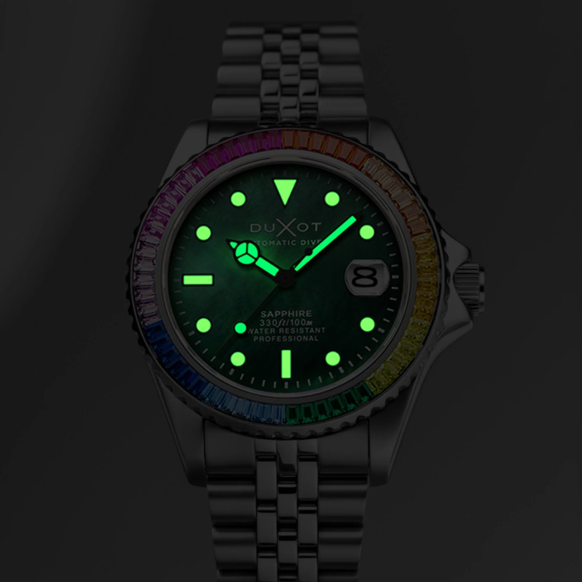 Atlantica 40 Rainbow Automatic Stainless Steel / Stainless Steel | Green Dial - Image 4