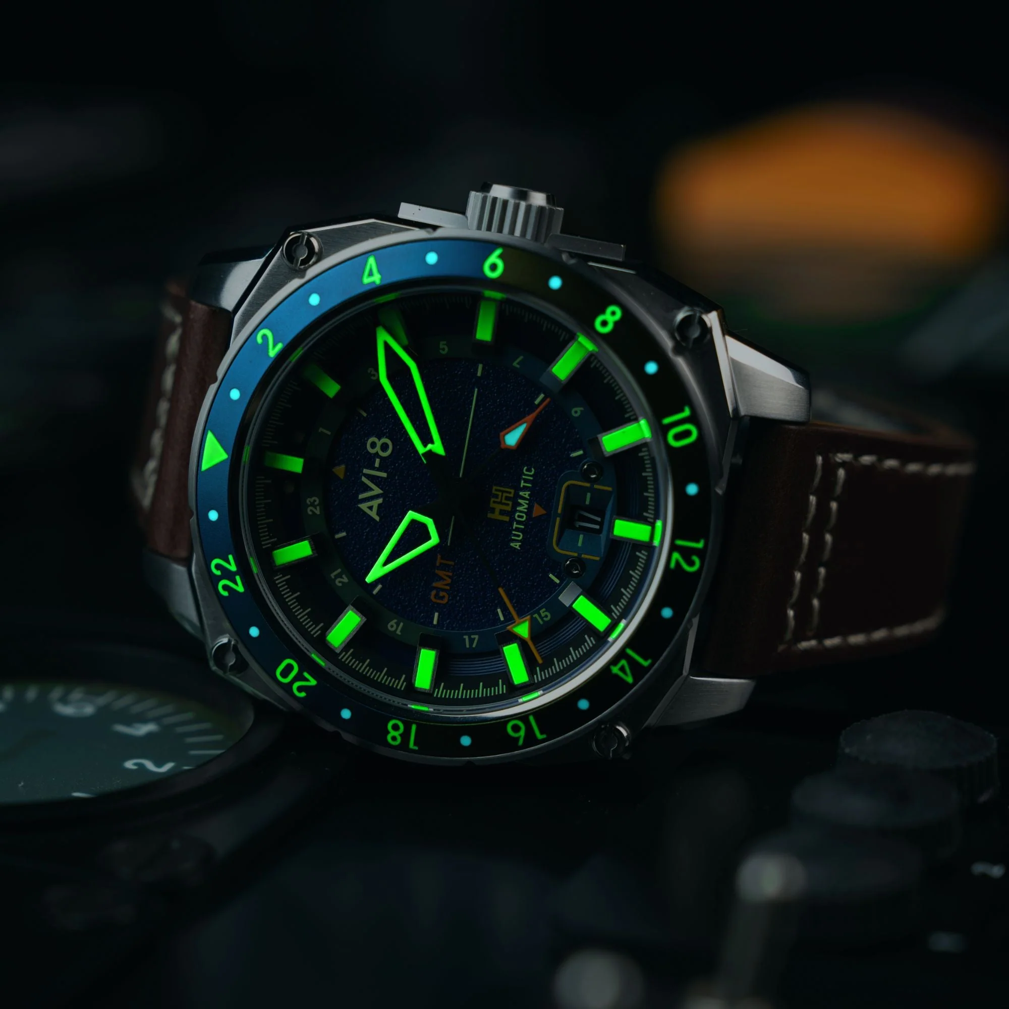 Atlas Blue / Brown | Blue Dial - Image 4