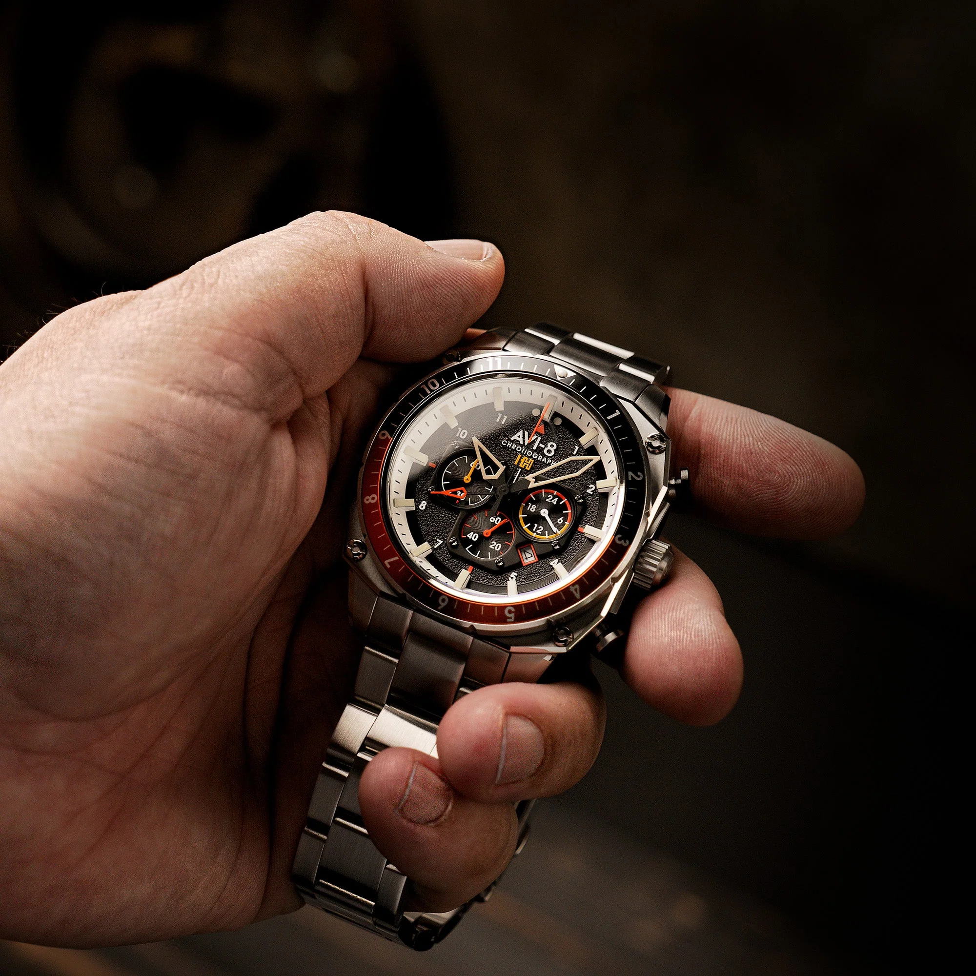 ATLAS DUAL TIME CHRONOGRAPH BLACK / STAINLESS STEEL | Black Dial - Image 2