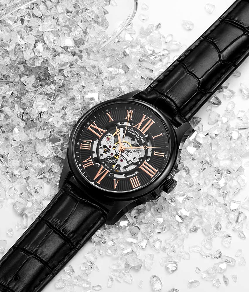 Atrium 3942 Automatic 42mm Skeleton Black/Leather | Black Dial - Image 5