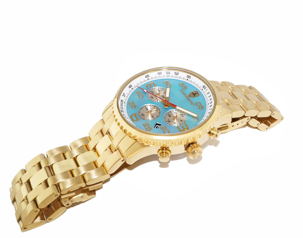 Aureum-MB Goldtone/Sky Blue | Sky Blue Dial - Image 2