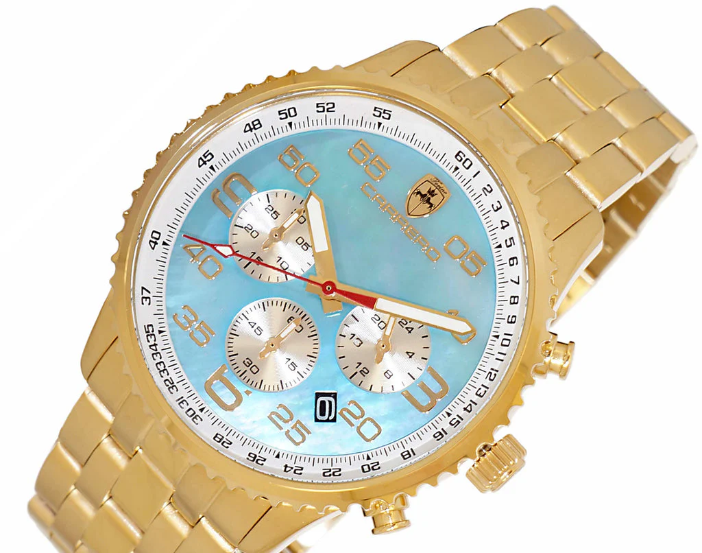 Aureum-MB Goldtone/Sky Blue | Sky Blue Dial - Image 4