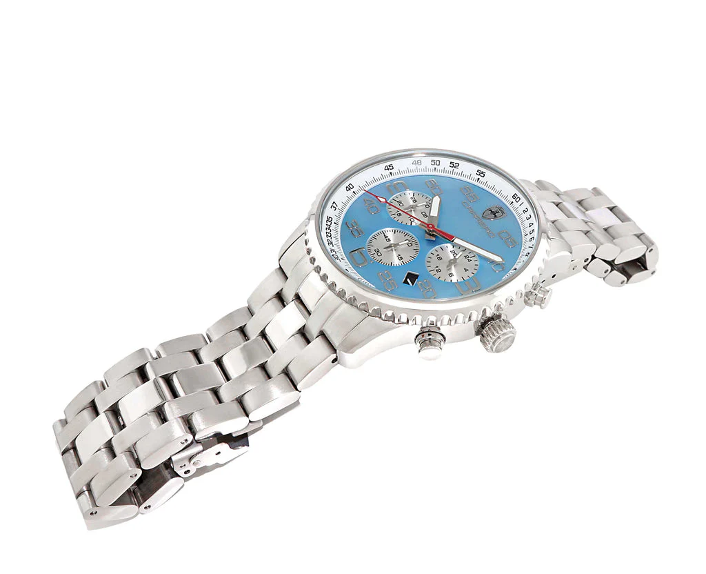 Aureum-MB Silvertone/ Blue | Light Blue Dial - Image 2