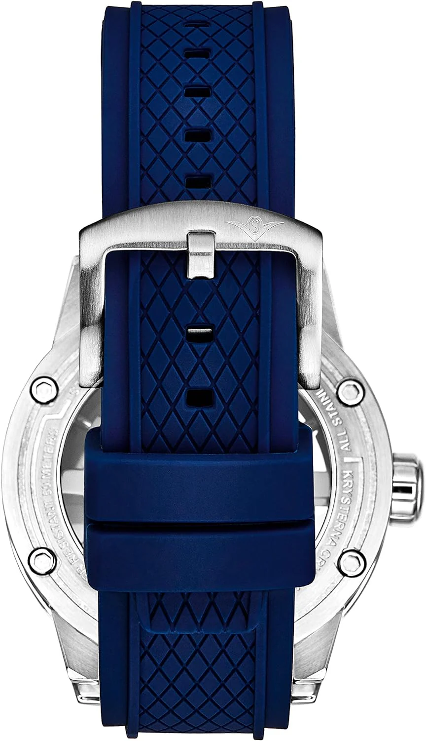 Automatic 50mm Skeleton Blue/Silver | Black Dial - Image 2