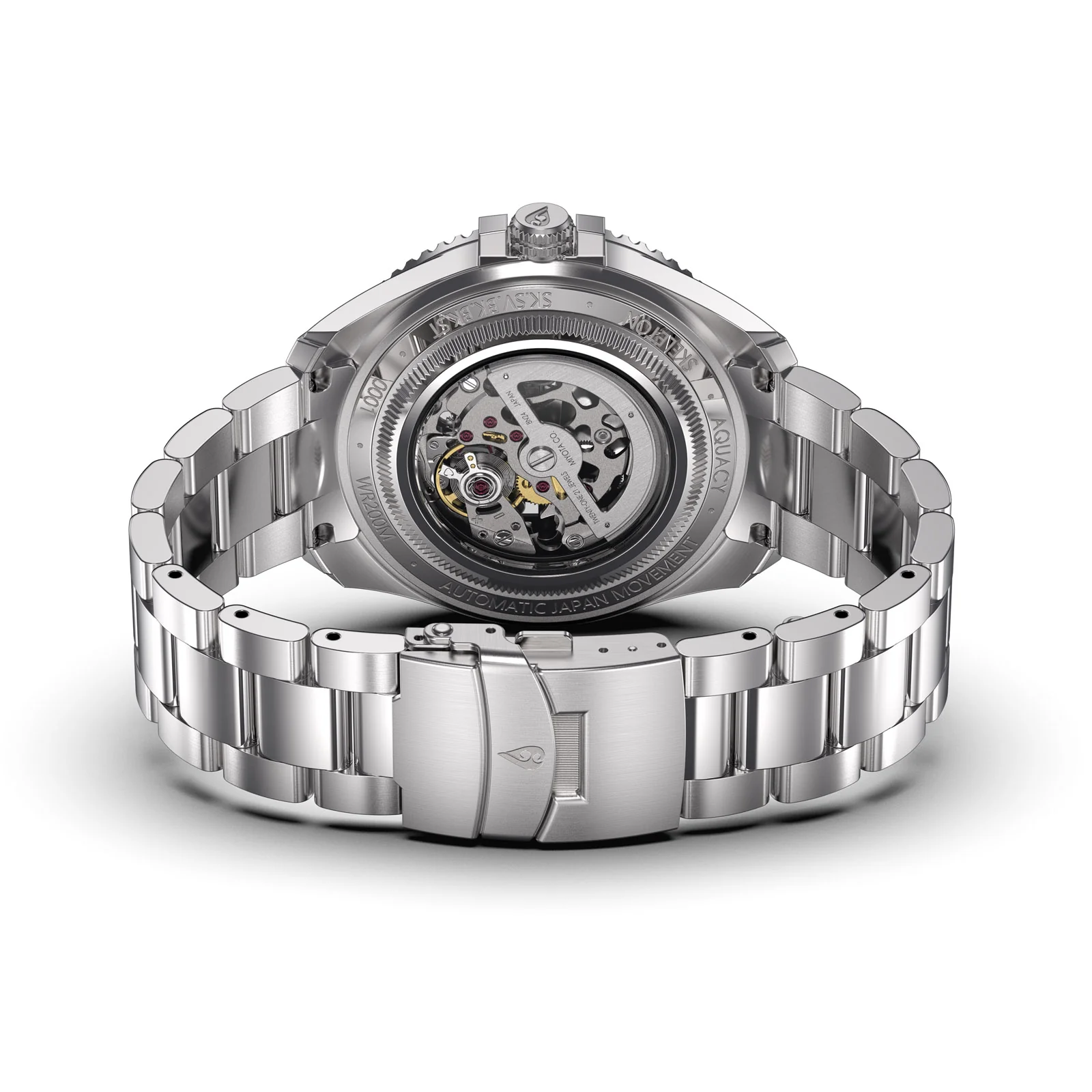 Automatic Miyota Movement Skeleton Silver/Black | Black Dial - Image 15