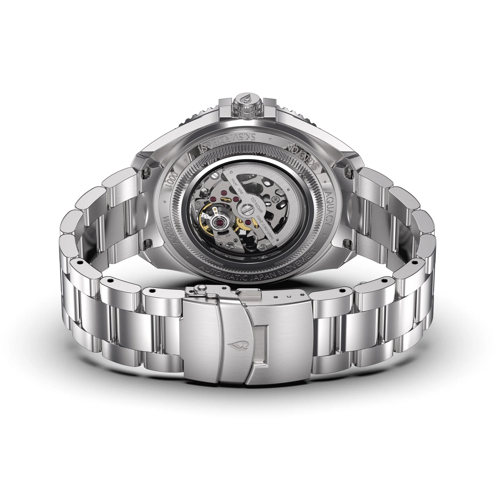 Automatic Miyota Movement Skeleton Silver/Red | Black Dial - Image 15