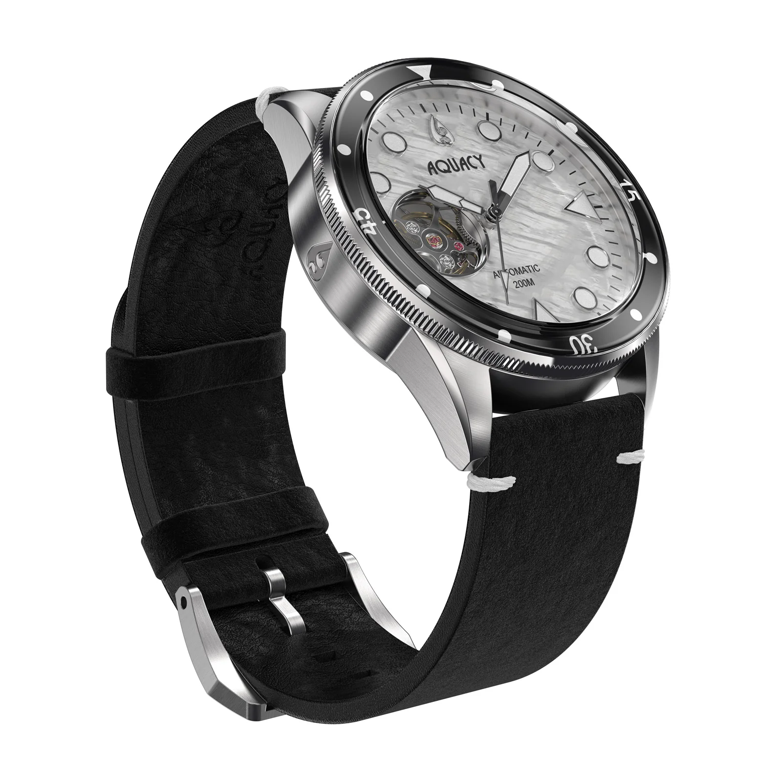 Automatic Seiko NH38 Cave Diver White Mother of Pearl Dial | Mother of Pearl Dial - Image 10