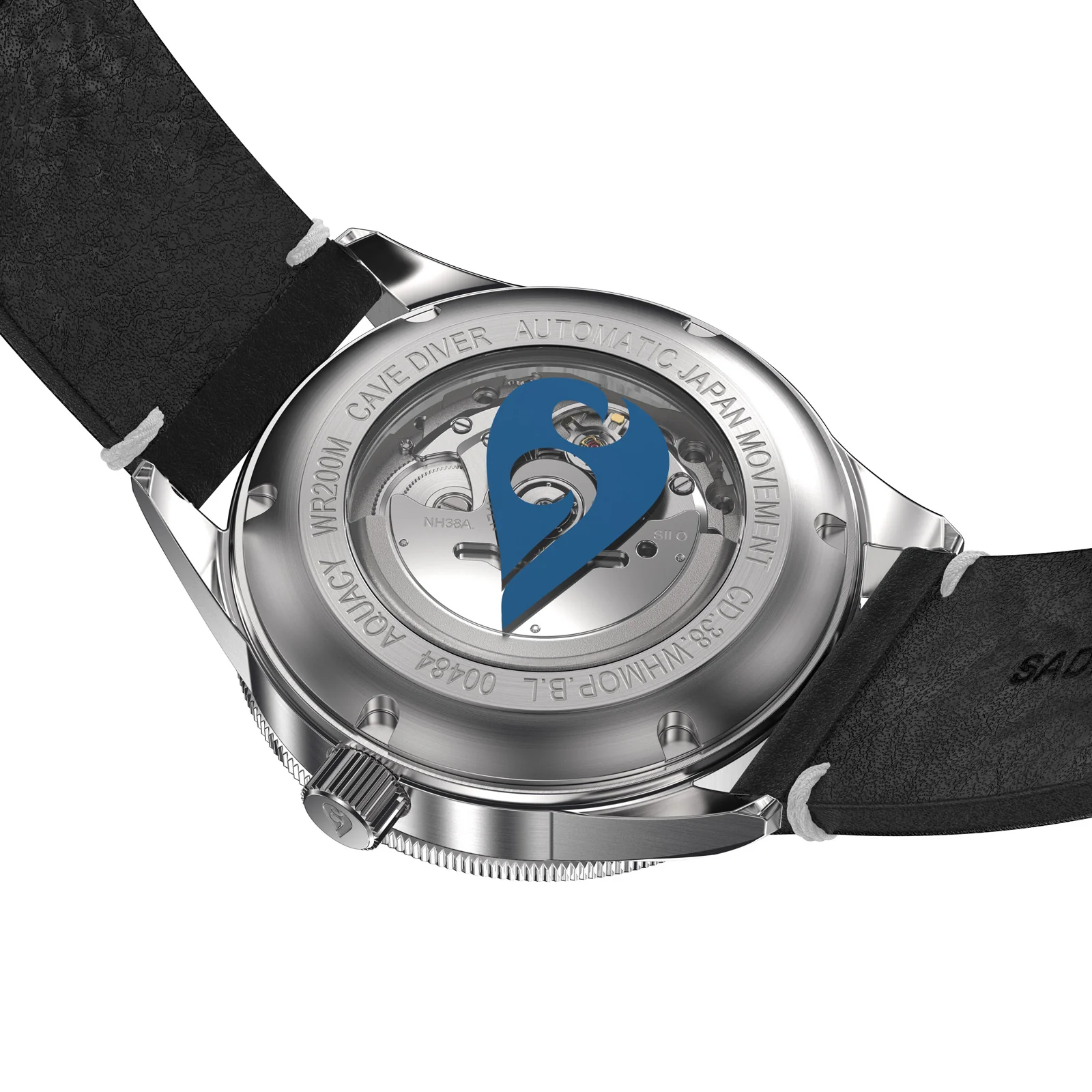 Automatic Seiko NH38 Cave Diver White Mother of Pearl Dial | Mother of Pearl Dial - Image 5